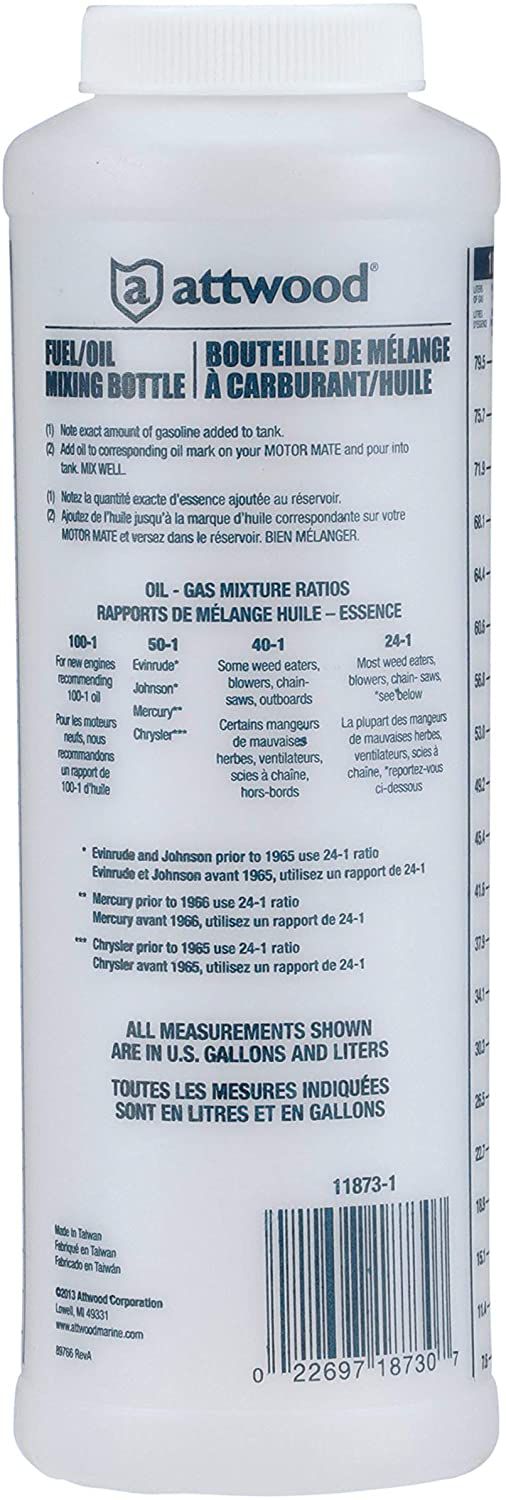 Attwood Wide Mouth Marine Fuel/Oil Mixing Bottle product image