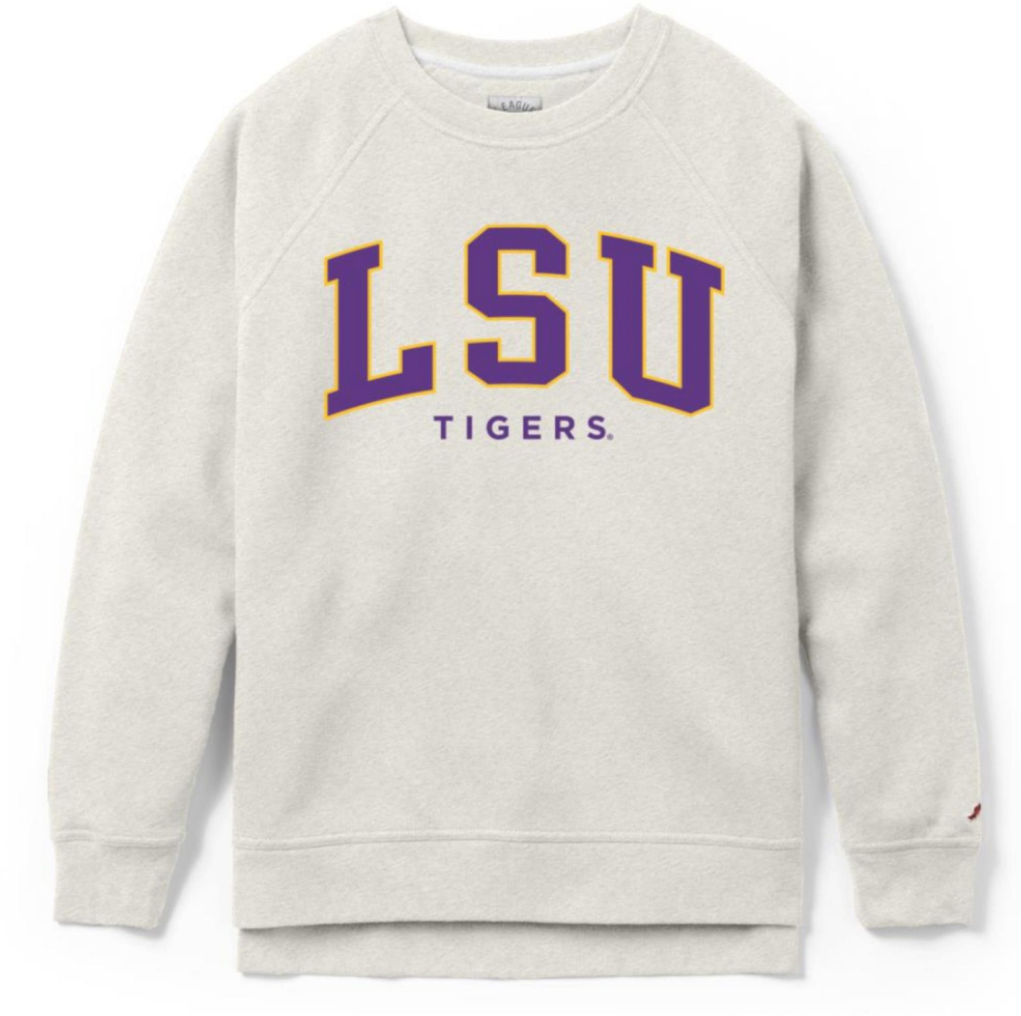 League-Legacy Women's LSU Tigers Oatmeal Academy Crew Sweatshirt product image