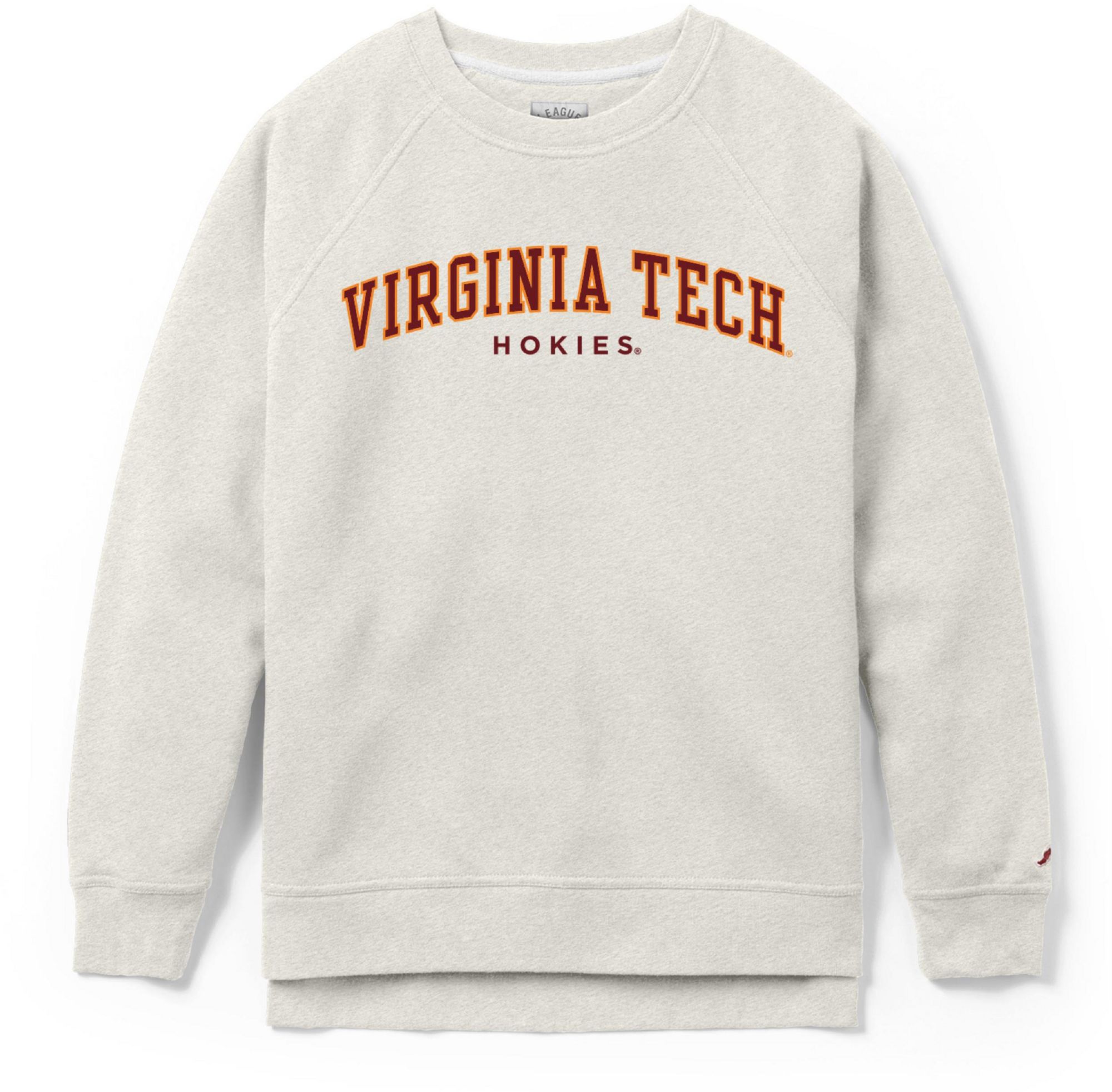 League-Legacy Women's Virginia Tech Hokies Oatmeal Academy Crew Sweatshirt product image