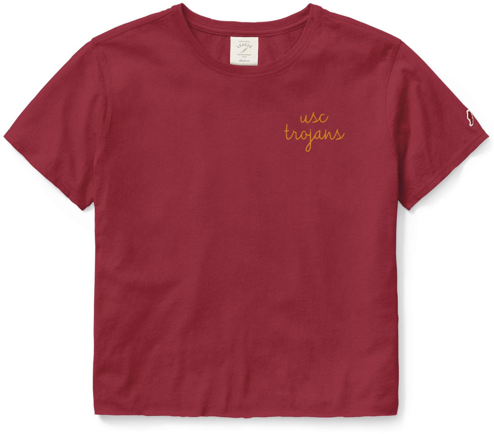 League-Legacy Women's USC Trojans Cardinal Clothesline Cotton Cropped T-Shirt product image