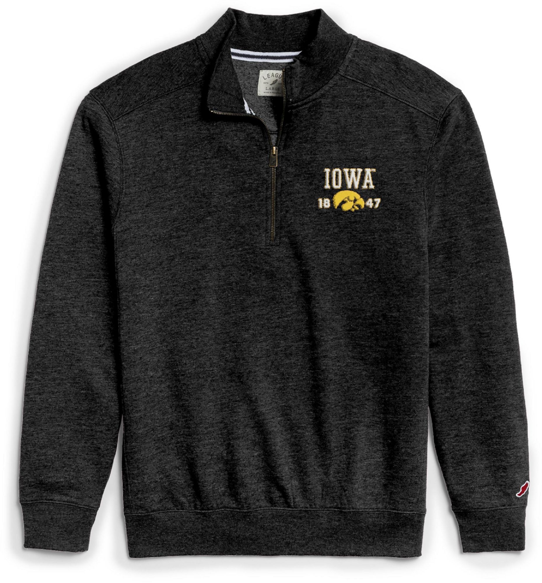 League-Legacy Men's Iowa Hawkeyes Heritage Quarter-Zip Black Shirt product image