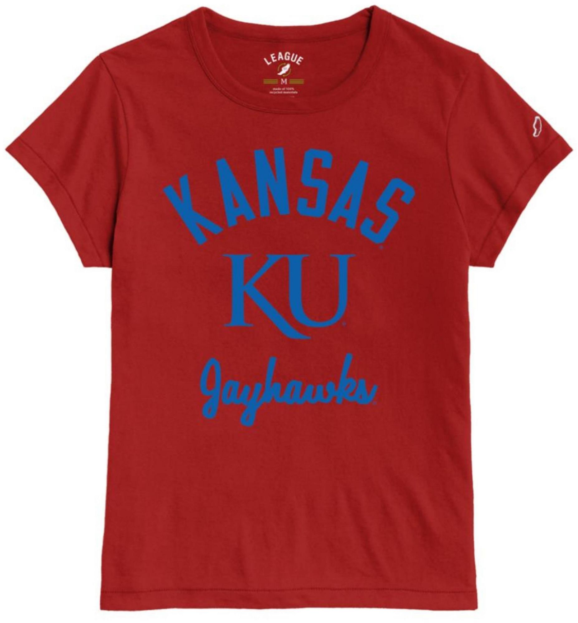 League-Legacy Women's Kansas Jayhawks Crimson ReSpin T-Shirt product image