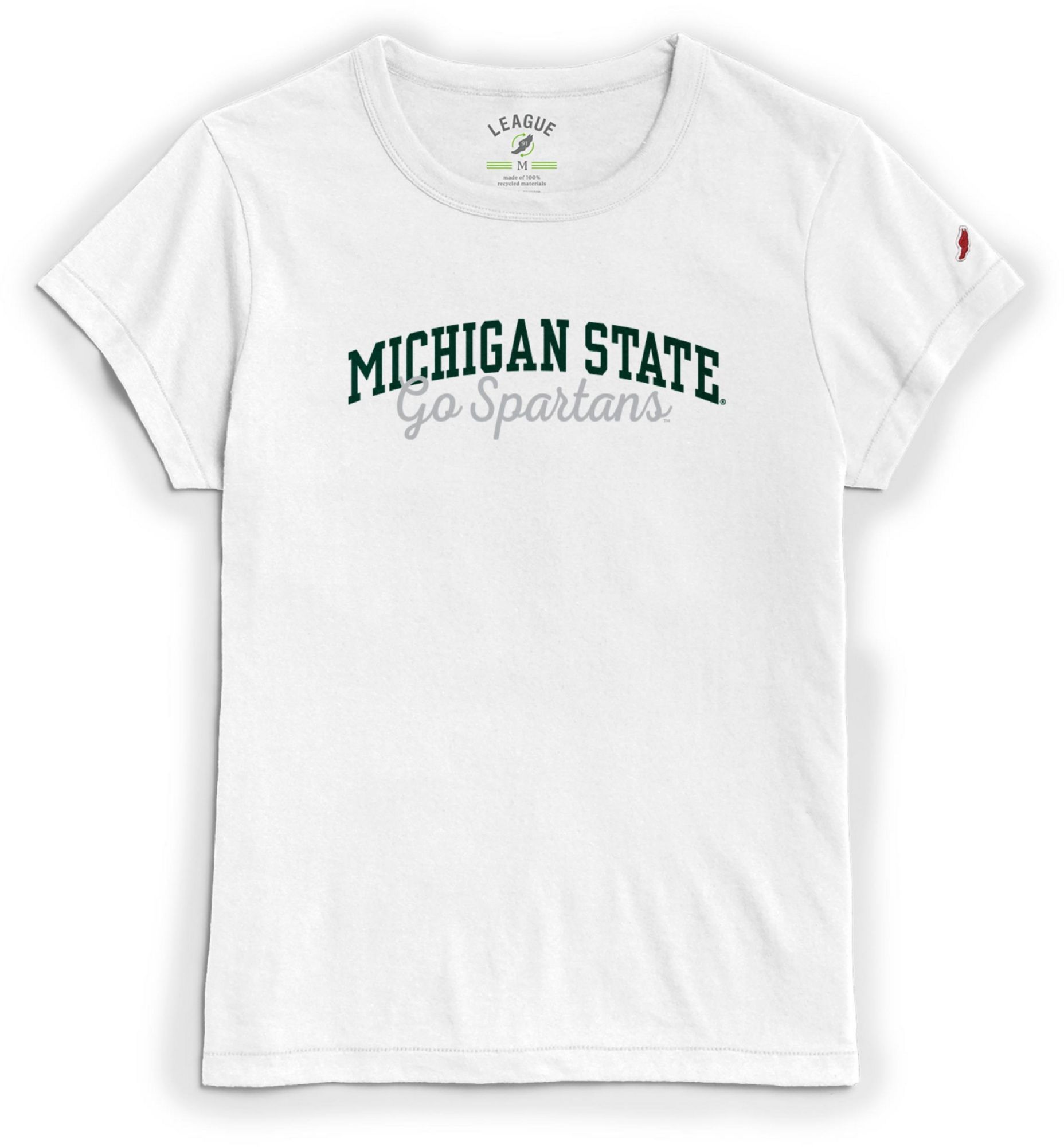 League-Legacy Women's Michigan State Spartans ReSpin White T-Shirt product image