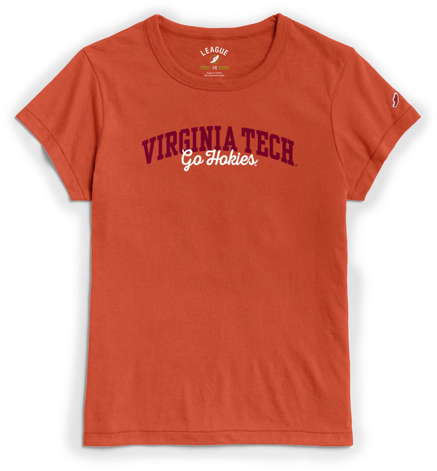 League-Legacy Women's Virginia Tech Hokies Burnt Orange ReSpin T-Shirt product image