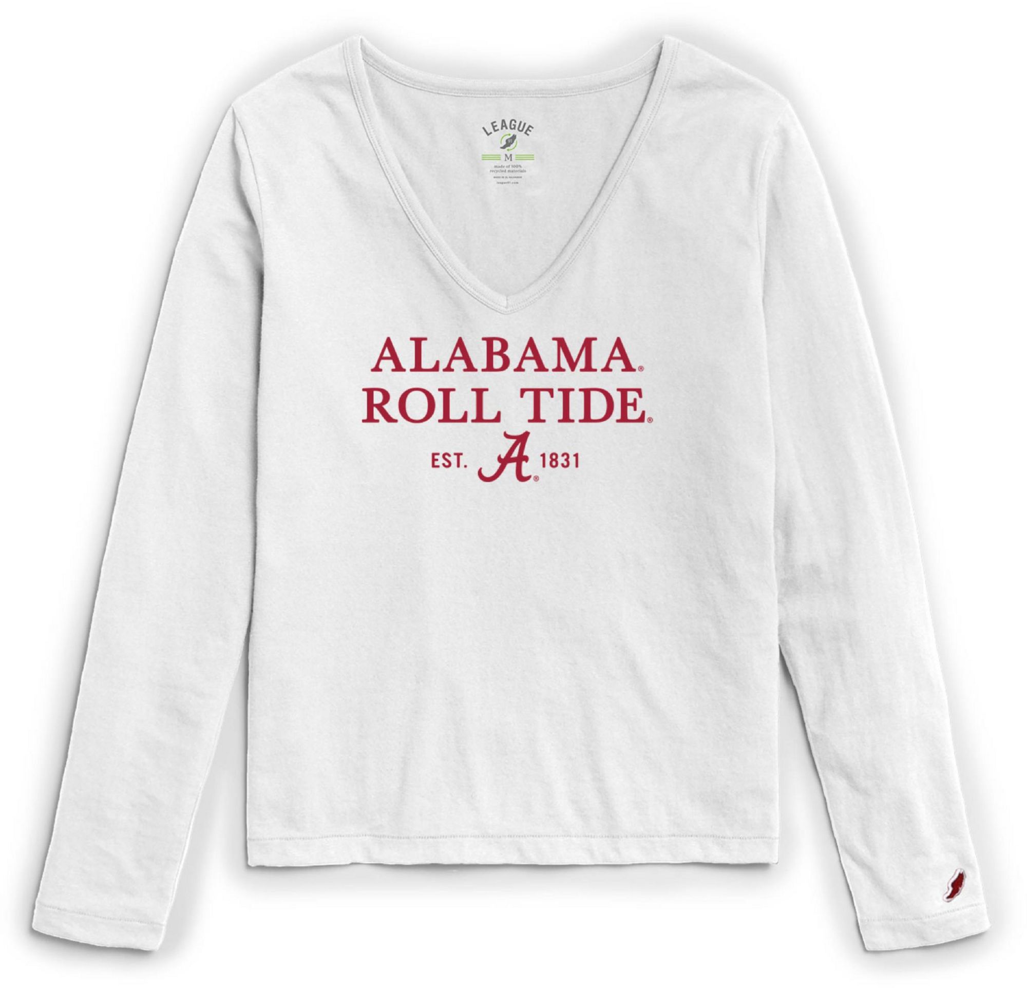 League-Legacy Women's Alabama Crimson Tide ReSpin Long Sleeve White T-Shirt product image