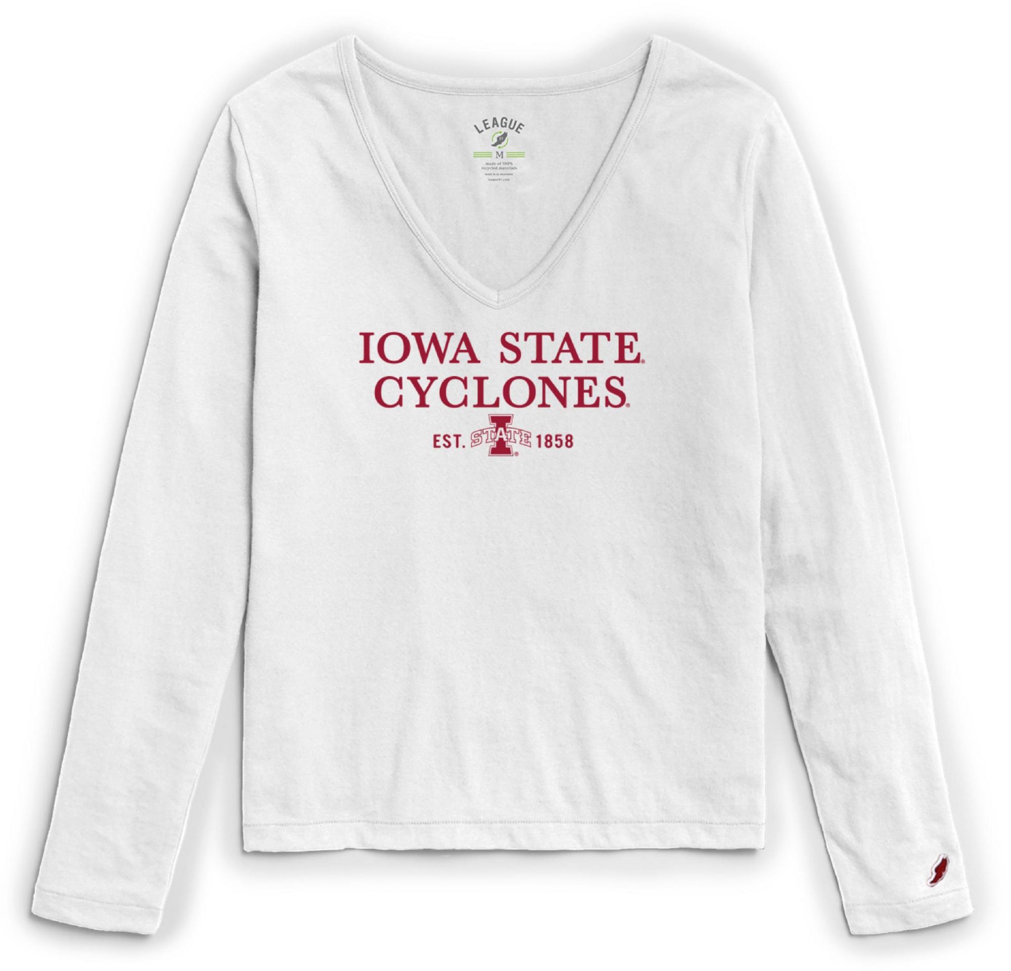 League-Legacy Women's Iowa State Cyclones ReSpin Long Sleeve White T-Shirt product image