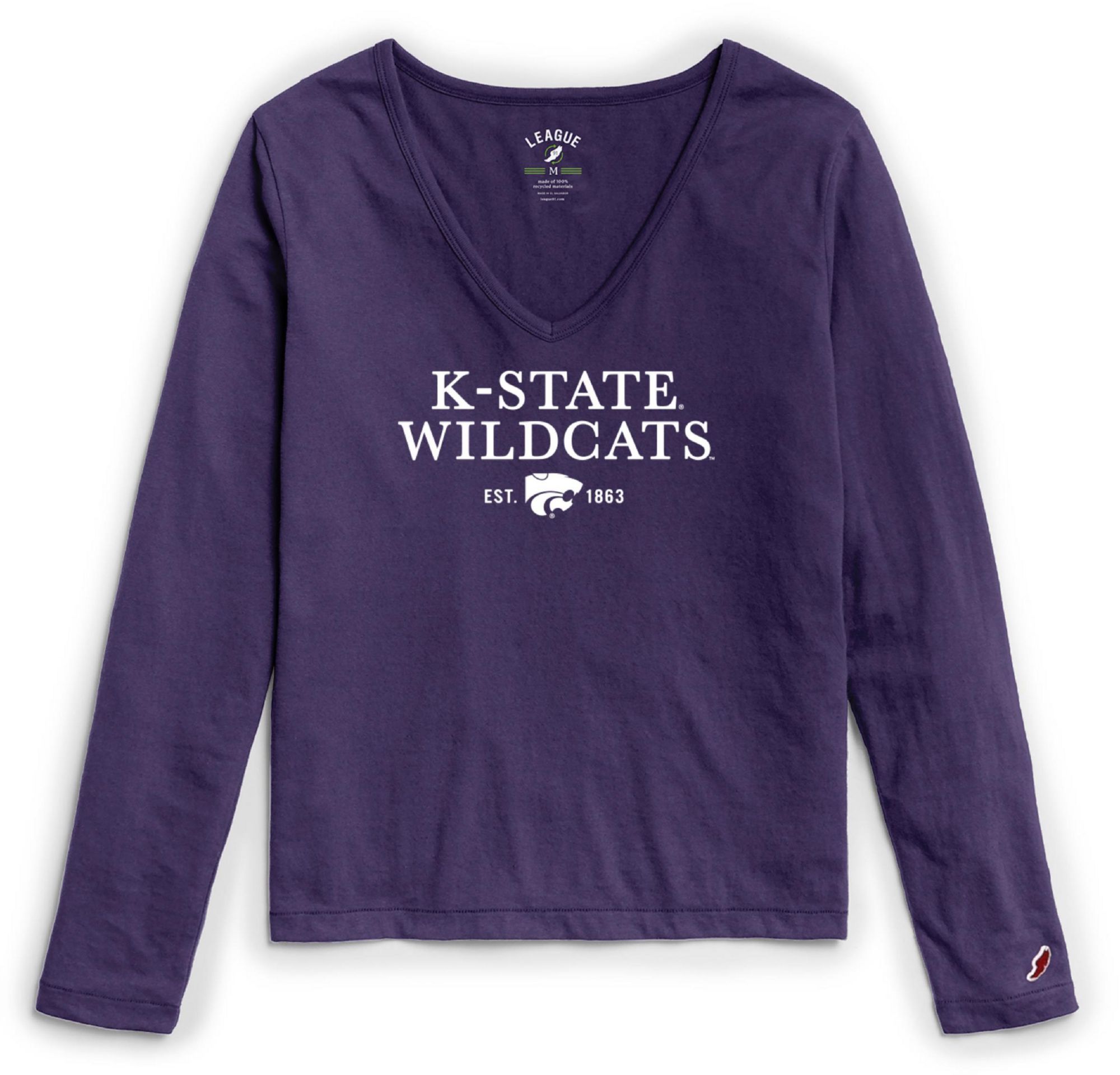 League-Legacy Women's Kansas State Wildcats Purple ReSpin Long Sleeve T-Shirt product image