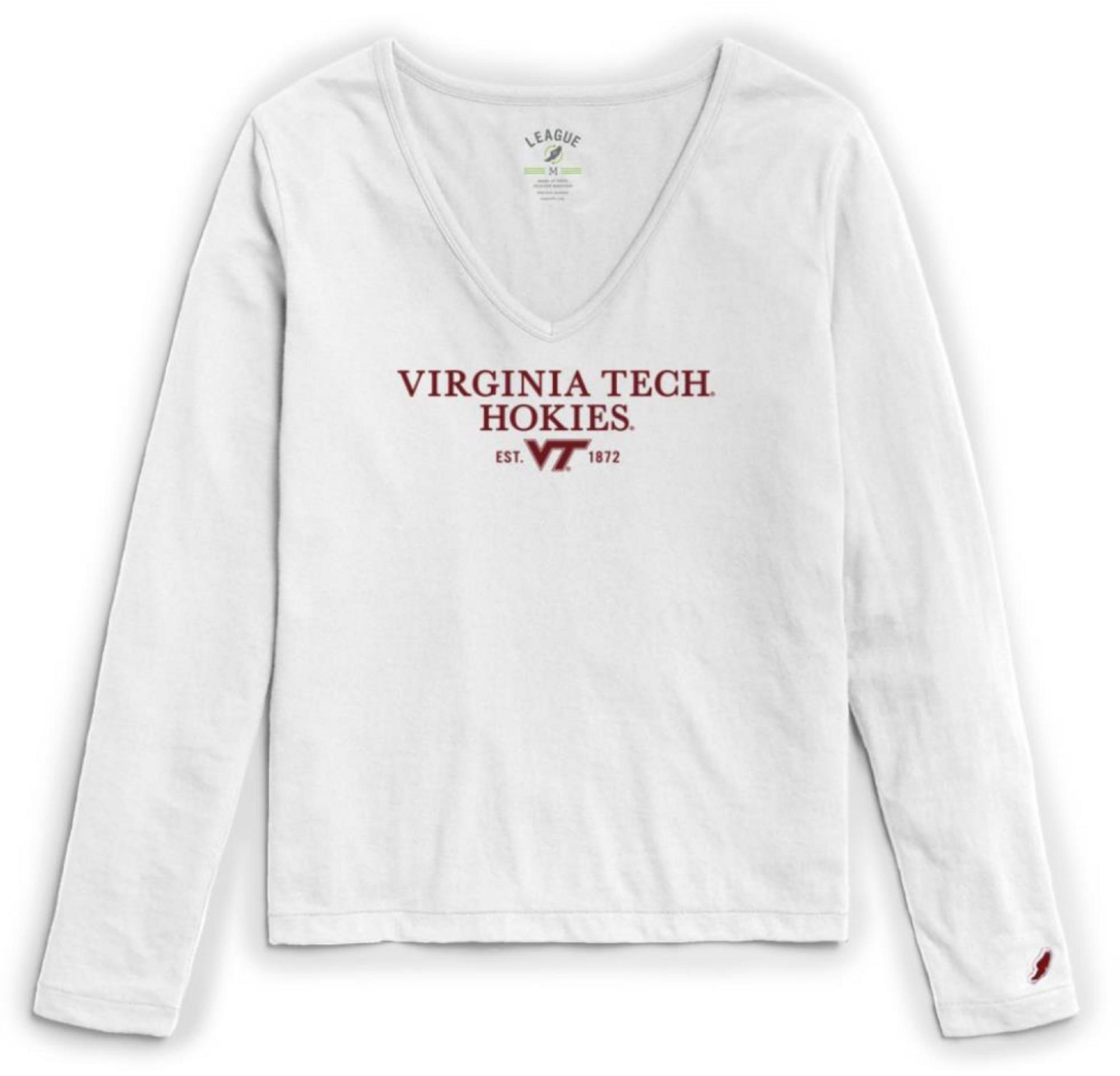 League-Legacy Women's Virginia Tech Hokies ReSpin Long Sleeve White T-Shirt product image