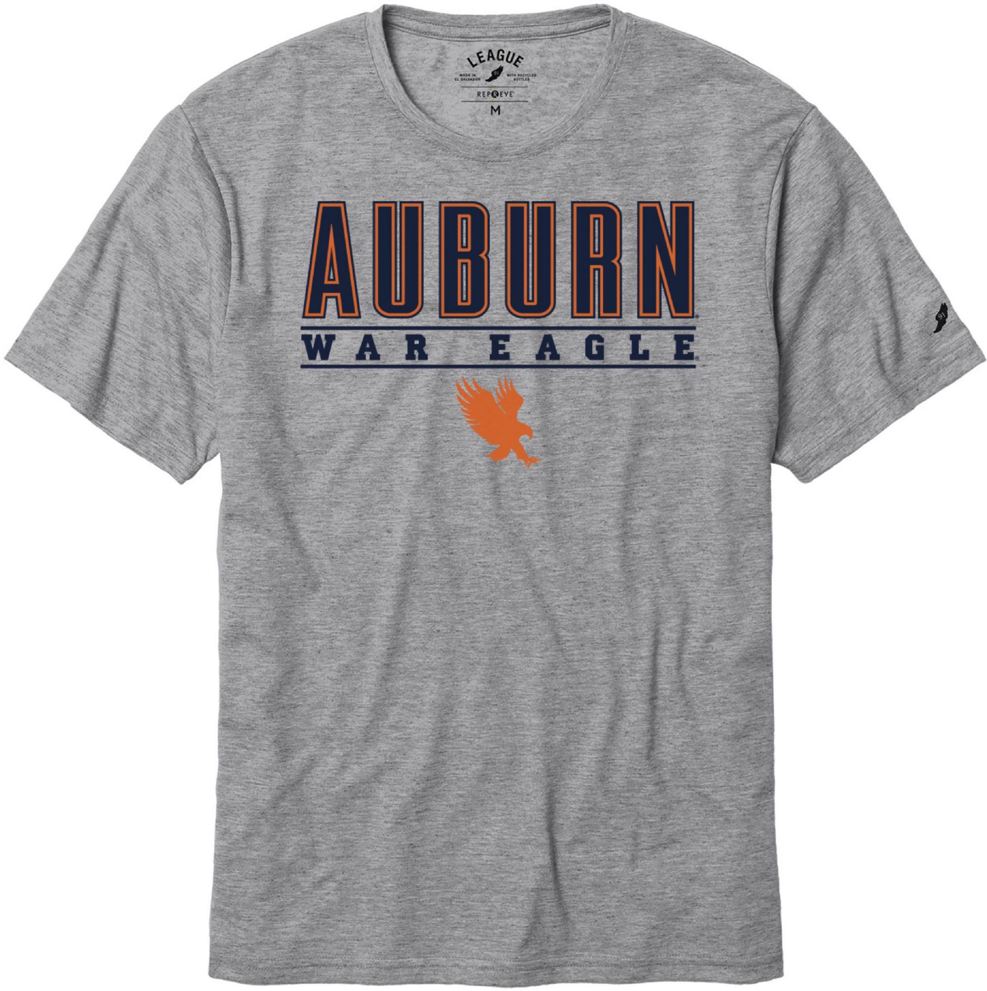 League-Legacy Men's Auburn Tigers Grey Reclaim Tri-Blend T-Shirt product image
