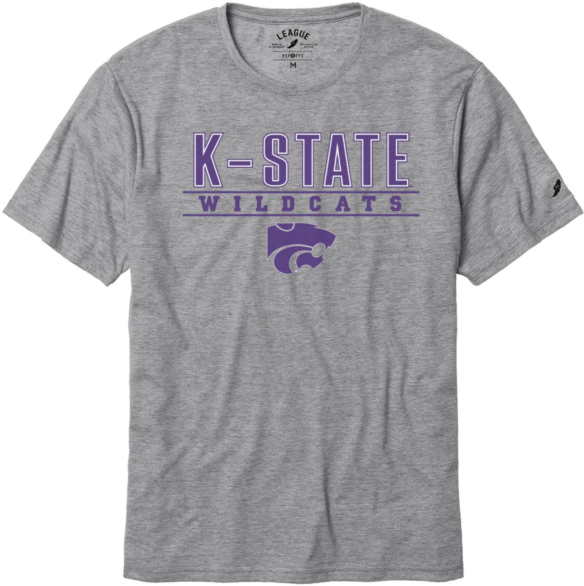 League-Legacy Men's Kansas State Wildcats Grey Reclaim Tri-Blend T-Shirt product image