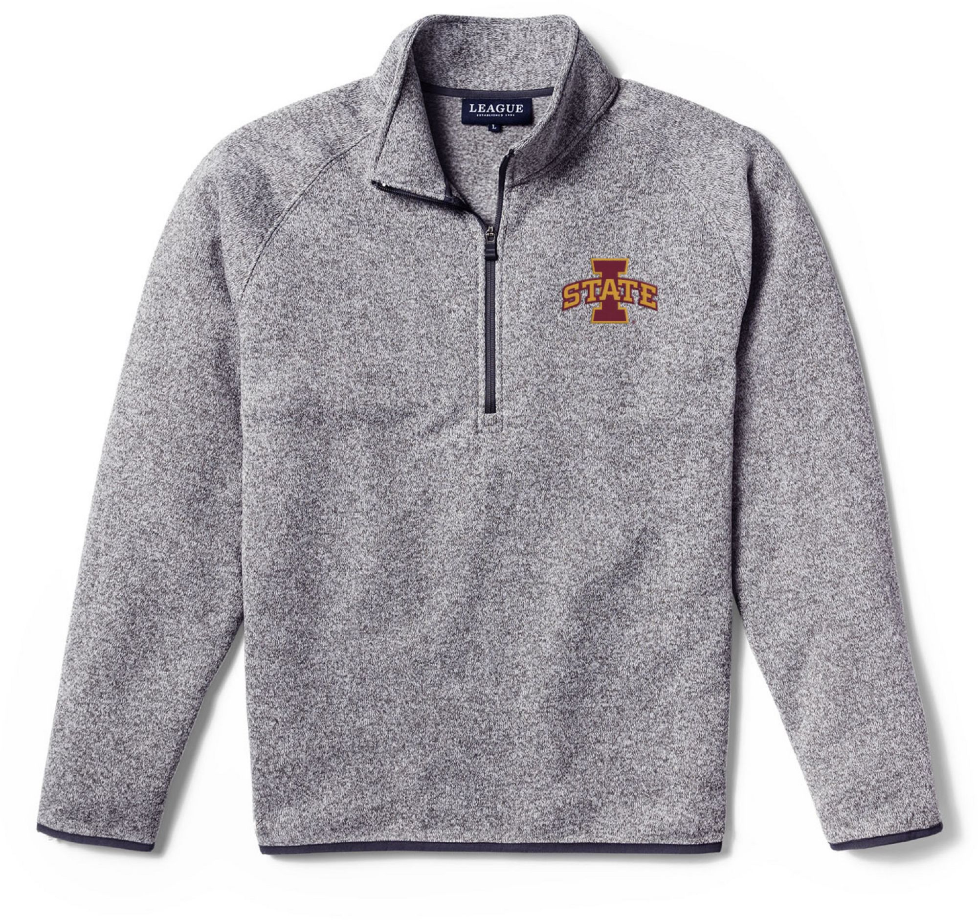 League-Legacy Men's Iowa State Cyclones Grey Saranac Quarter-Zip Shirt