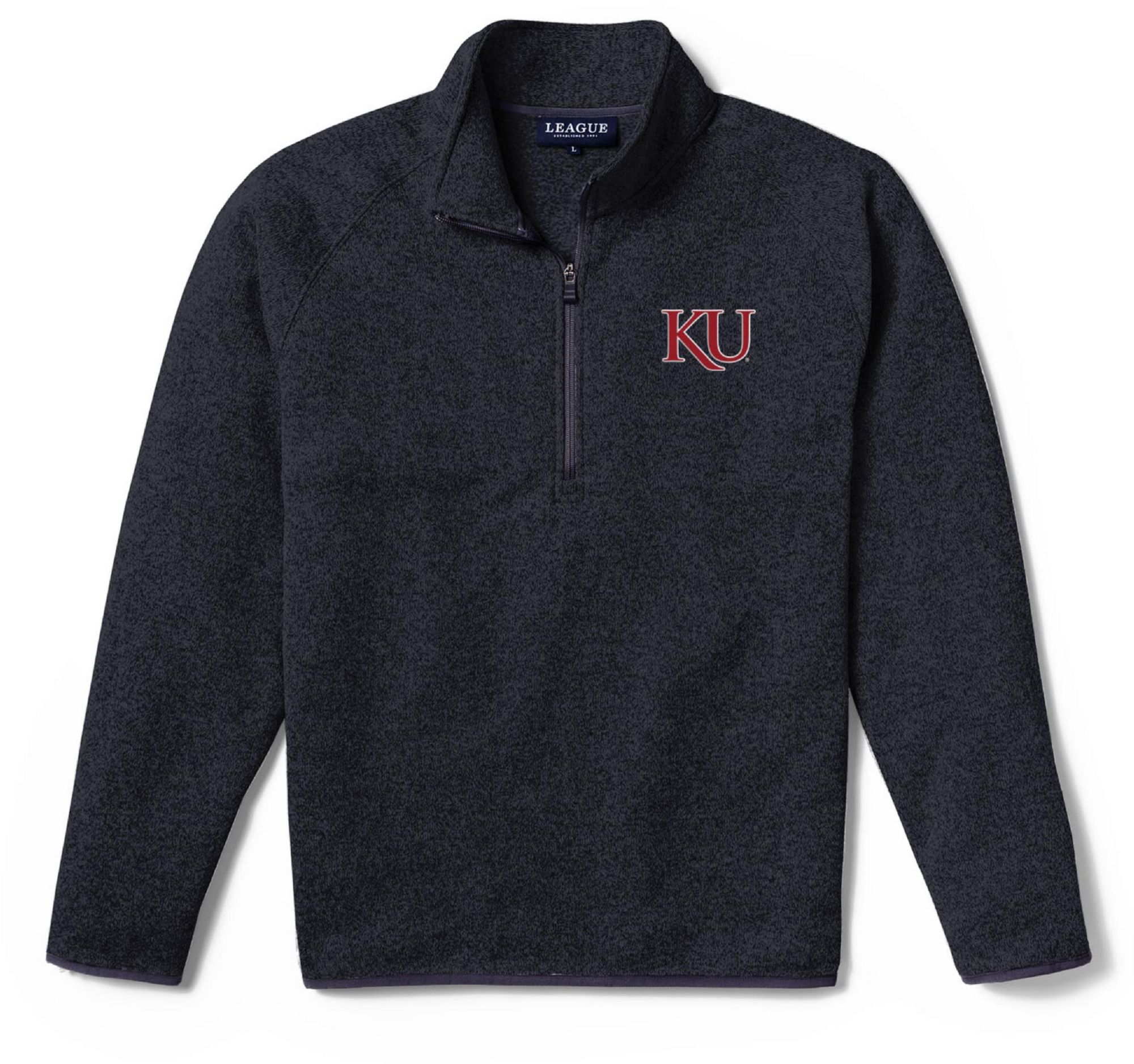 League-Legacy Men's Kansas Jayhawks Blue Saranac Quarter-Zip Shirt product image