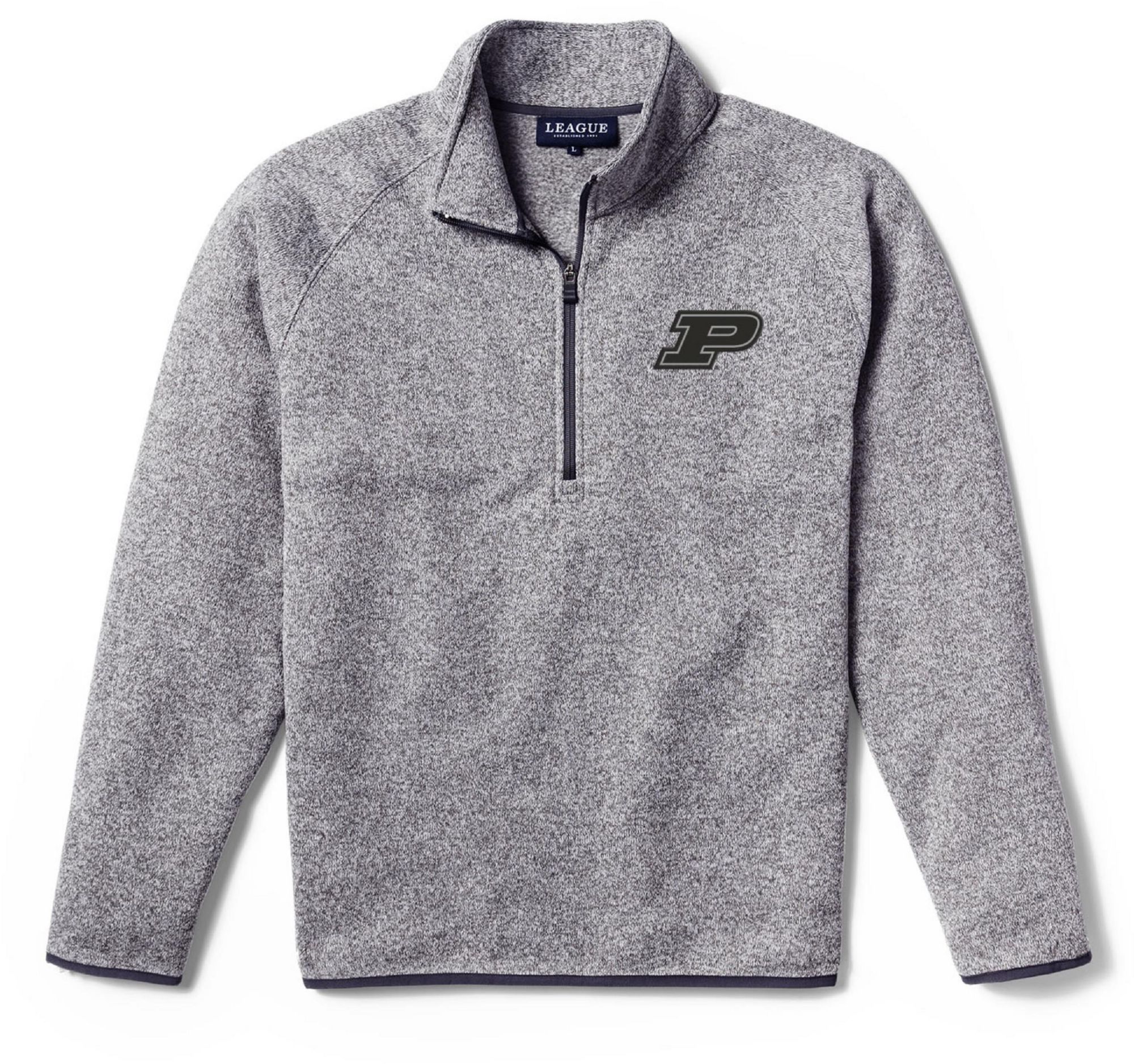 League-Legacy Men's Purdue Boilermakers Grey Saranac Quarter-Zip Shirt