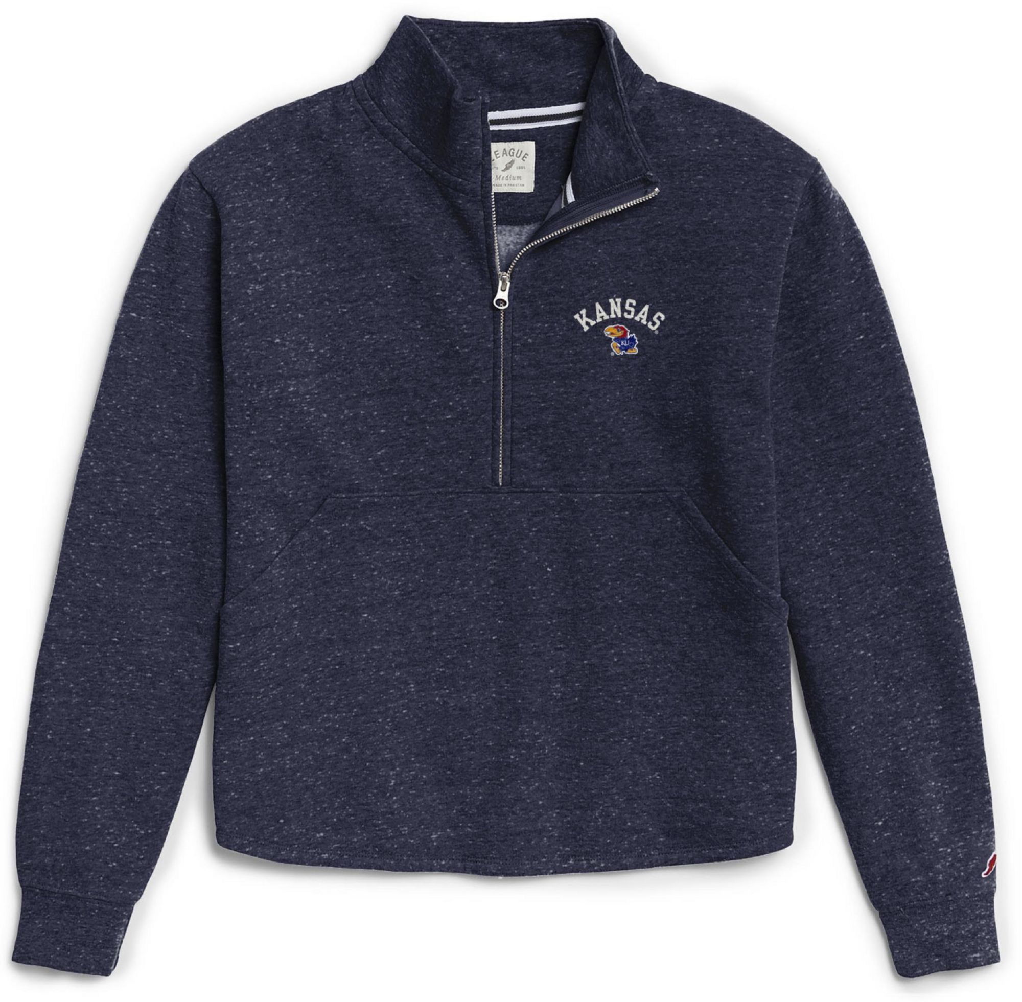 League-Legacy Women's Kansas Jayhawks Blue Victory Springs Quarter-Zip Shirt product image