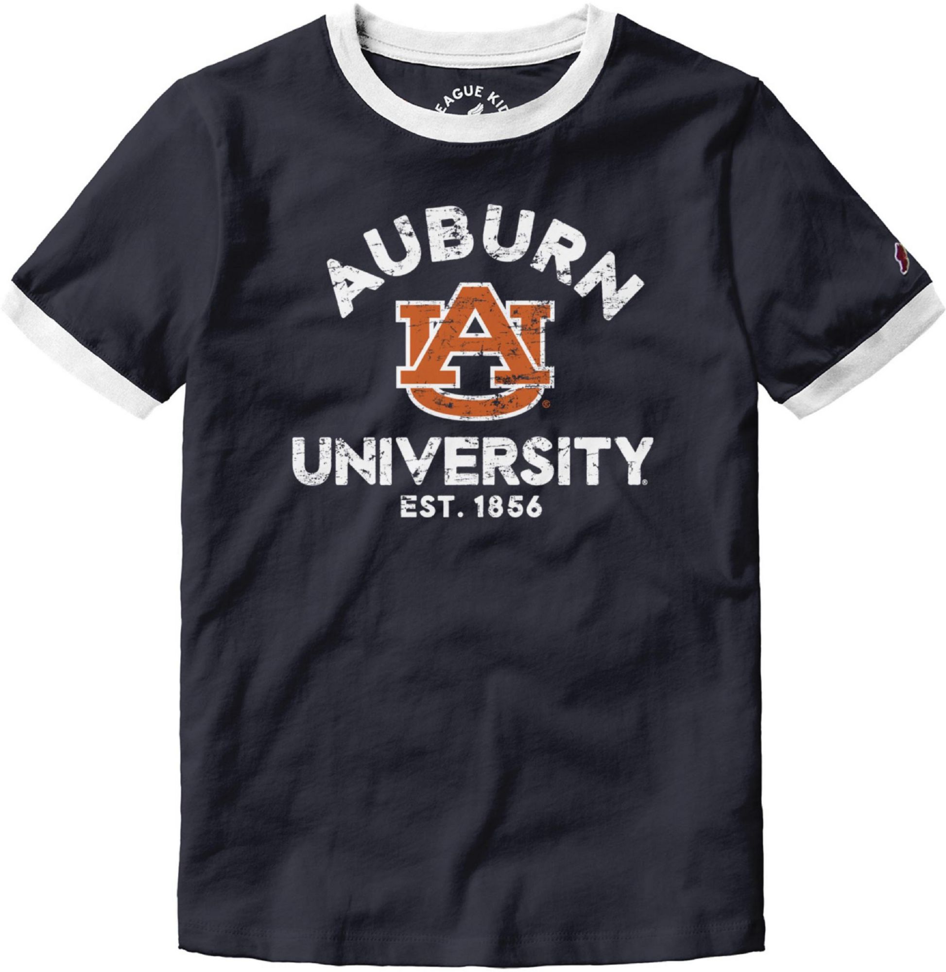 League-Legacy Youth Girls' Auburn Tigers Blue Ringer T-Shirt product image