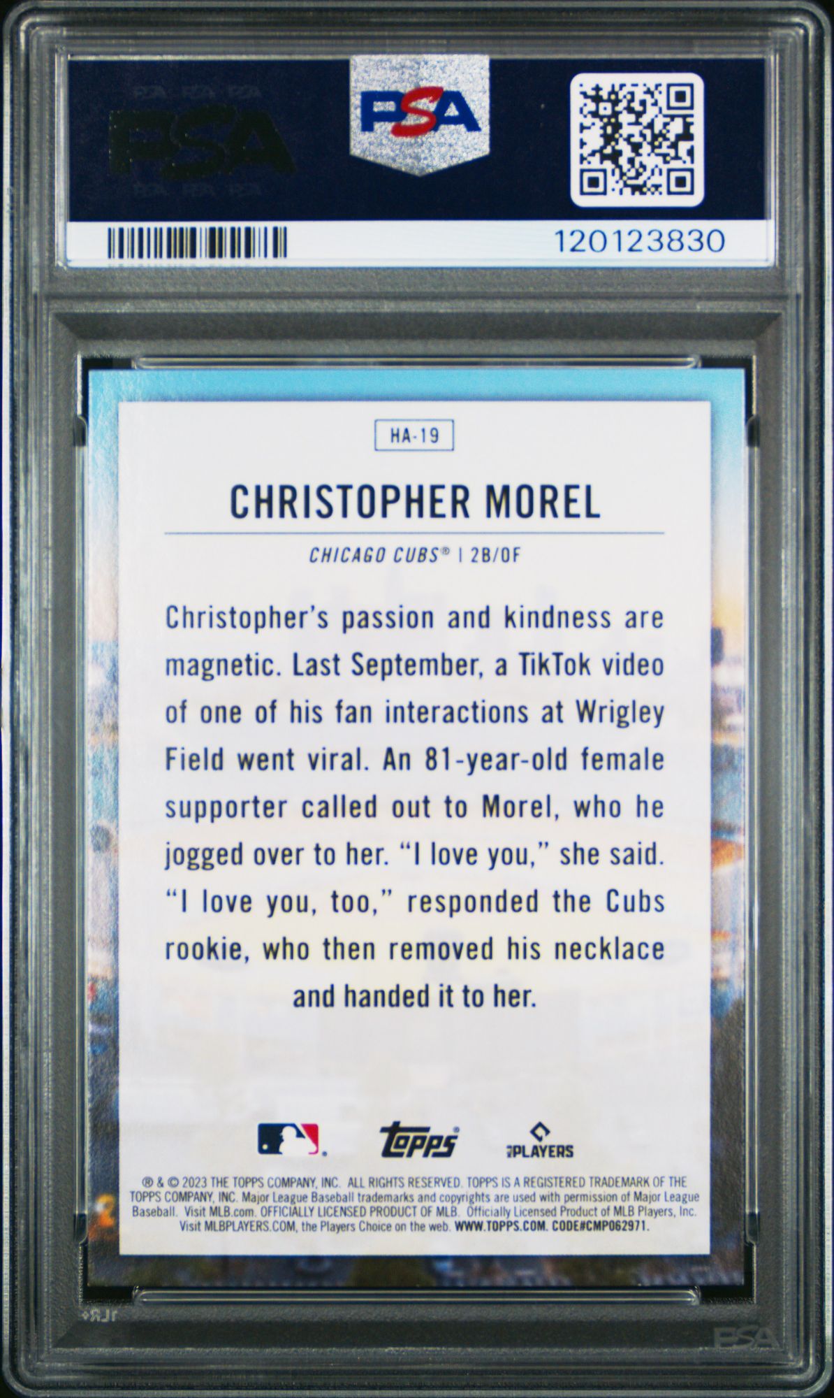 Christopher Morel RPA 10枚限定　直筆サイン 2023 Topps Home Field Advantage Ha19 Christopher Morel Series 2
