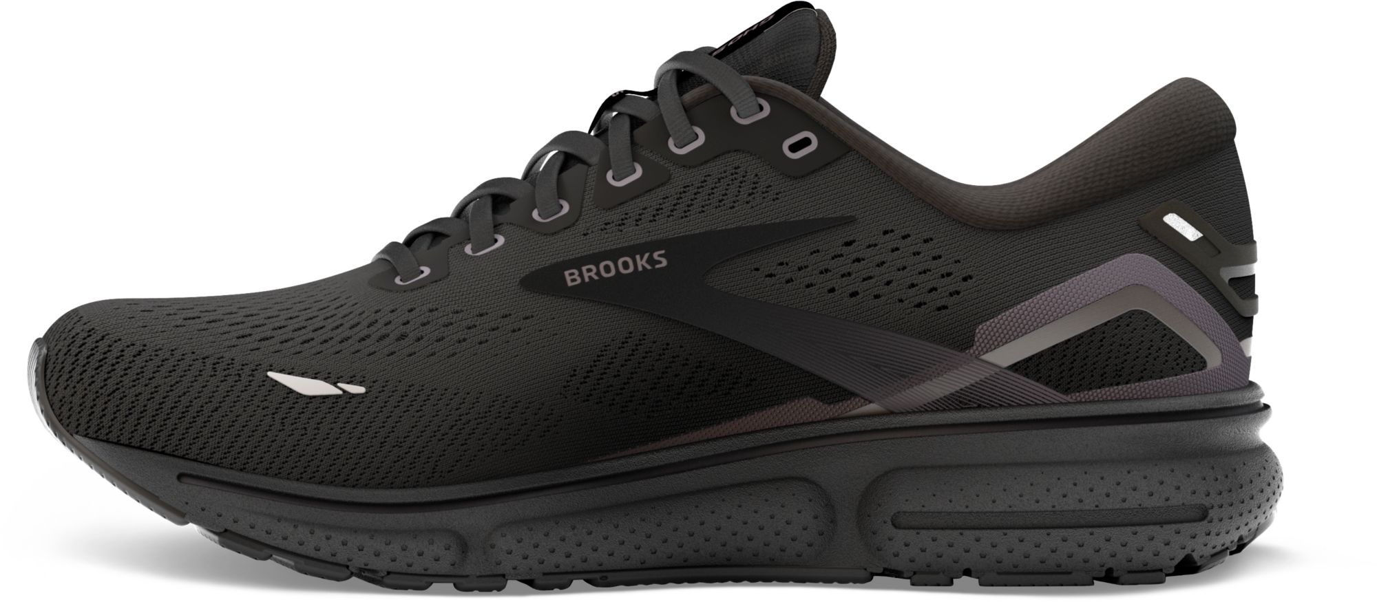 Brooks Women's Ghost 15 Running Shoes - Black/Black - Wide/D