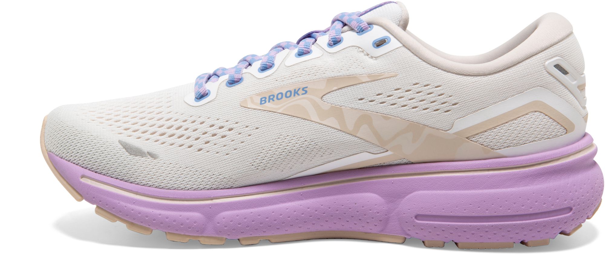 Brooks Women's Empower Her Ghost 15 Running Shoes - White/Lavender - Wide/D