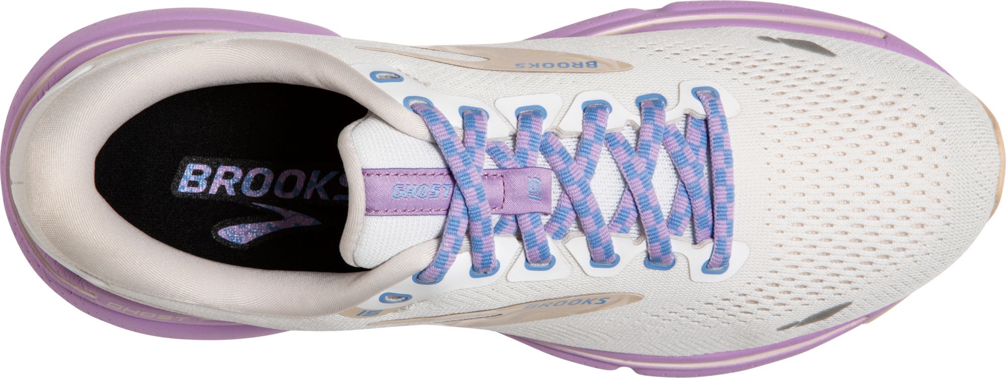 Brooks Women's Empower Her Ghost 15 Running Shoes - White/Lavender - Wide/D