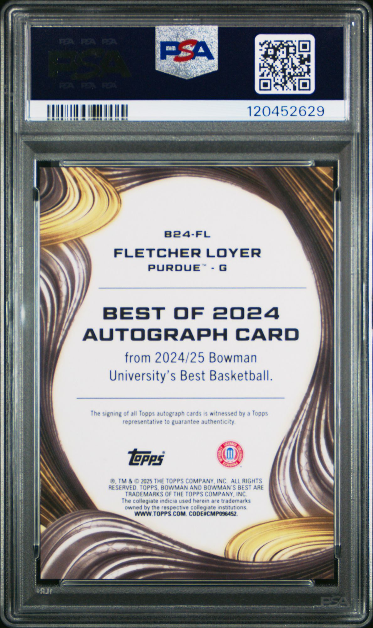 2024 Bowman University Best Best Of 2024 Autographs B24fl Fletcher Loyer Gold Refractor PSA 10 product image
