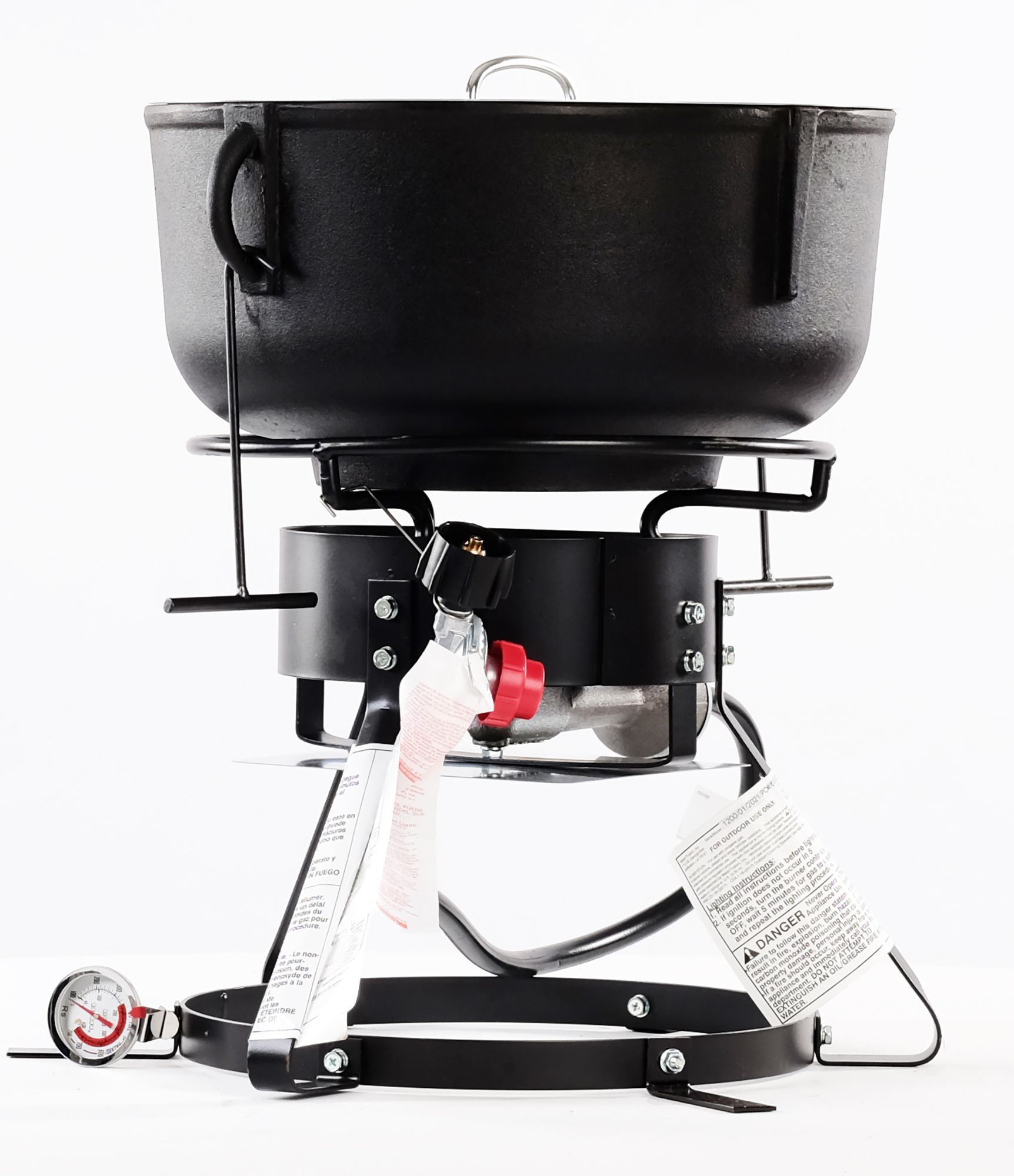 King Kooker 4 Gallon Cast Iron Jambalaya Pot and Cooker Package product image