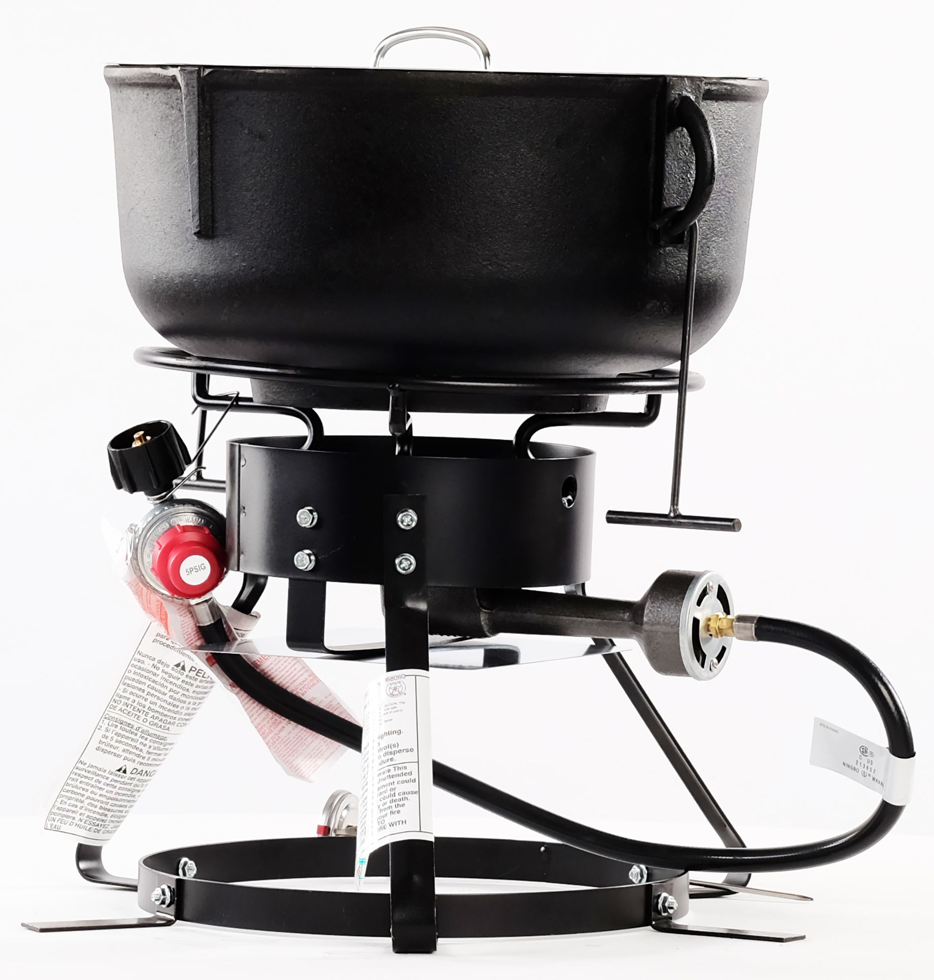 King Kooker 4 Gallon Cast Iron Jambalaya Pot and Cooker Package product image