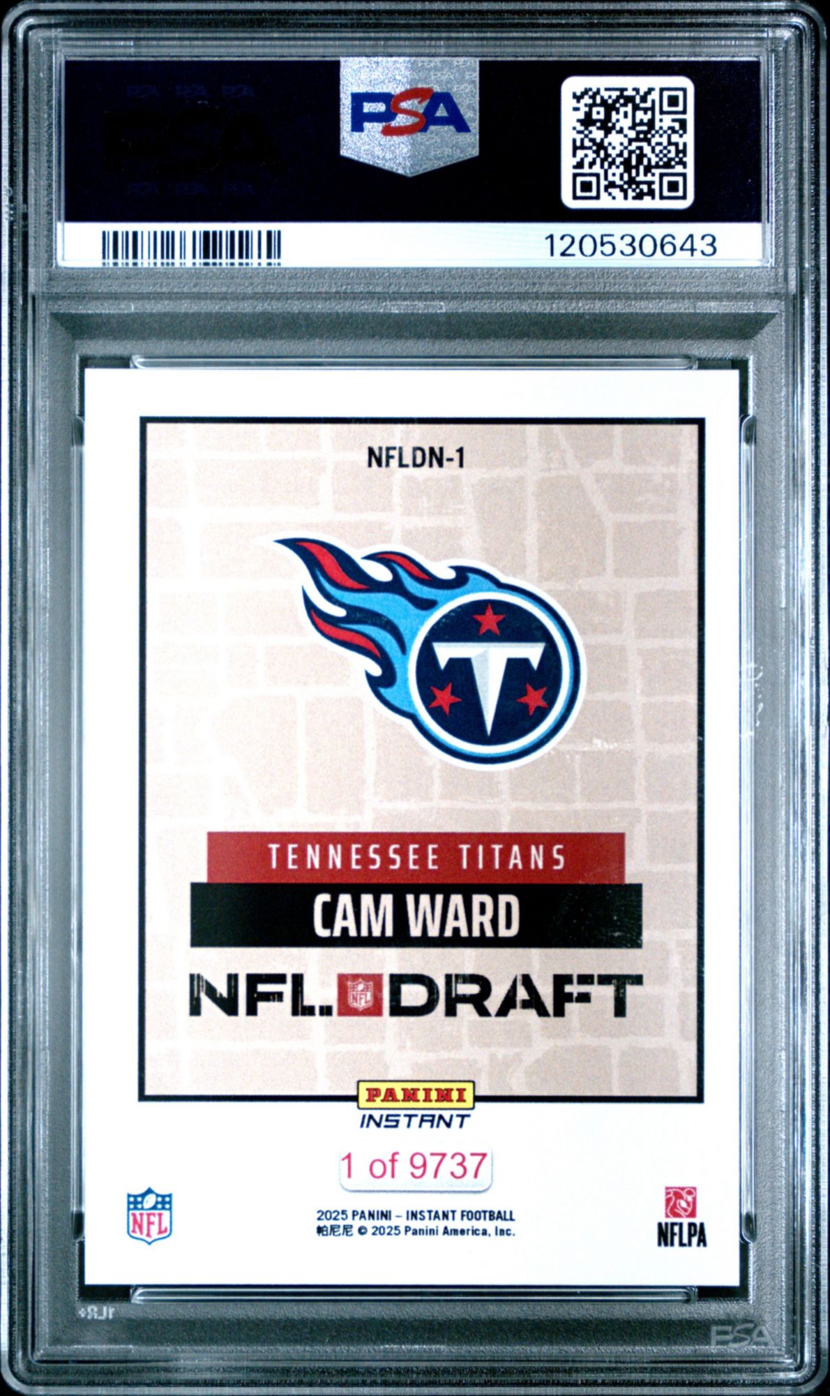 2025 Panini Instant Nfl Draft Night Nfldn1 Cam Ward PSA 10 product image