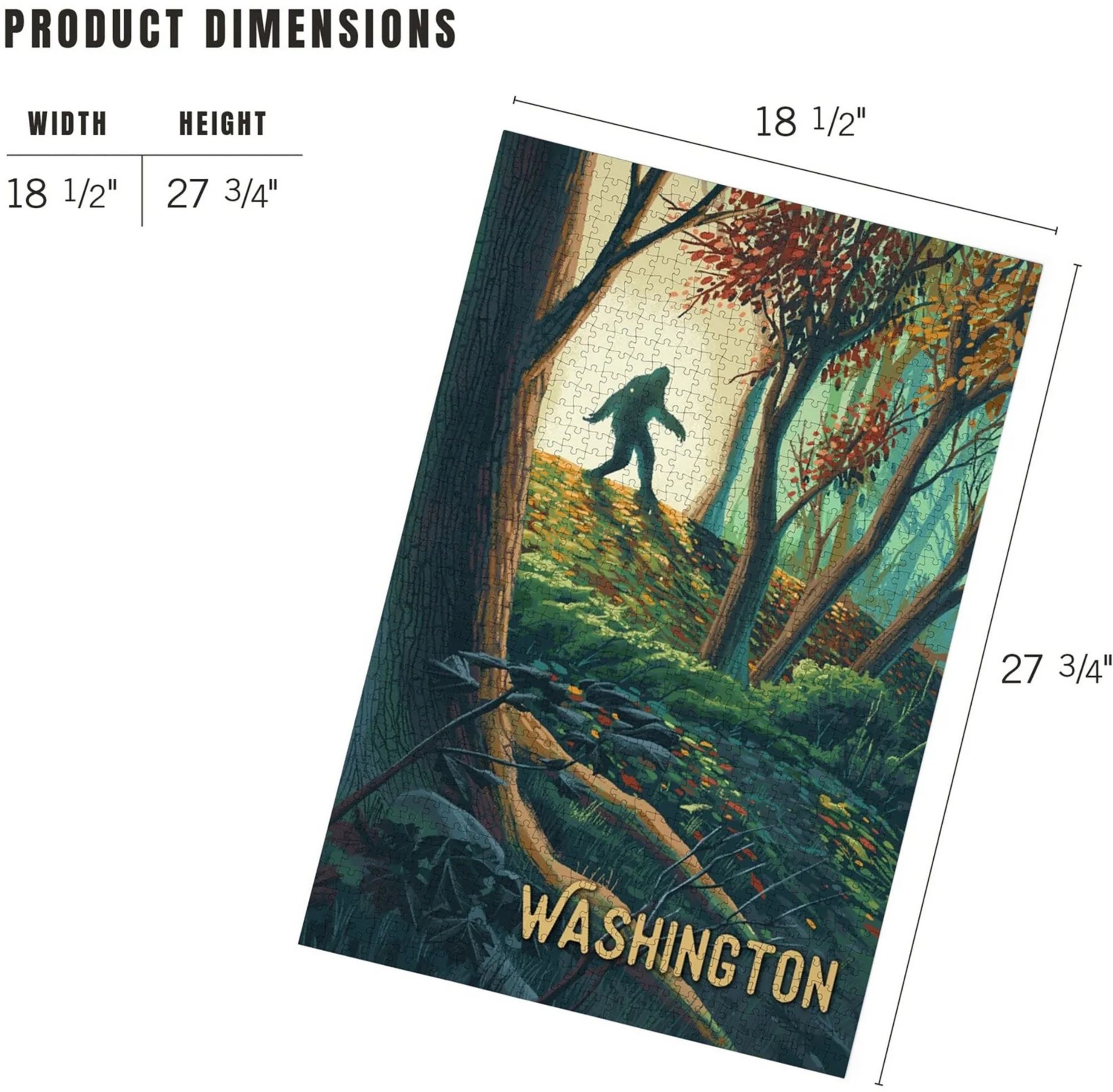 Lantern Press Bigfoot Wanderer 1,000 Piece Puzzle product image