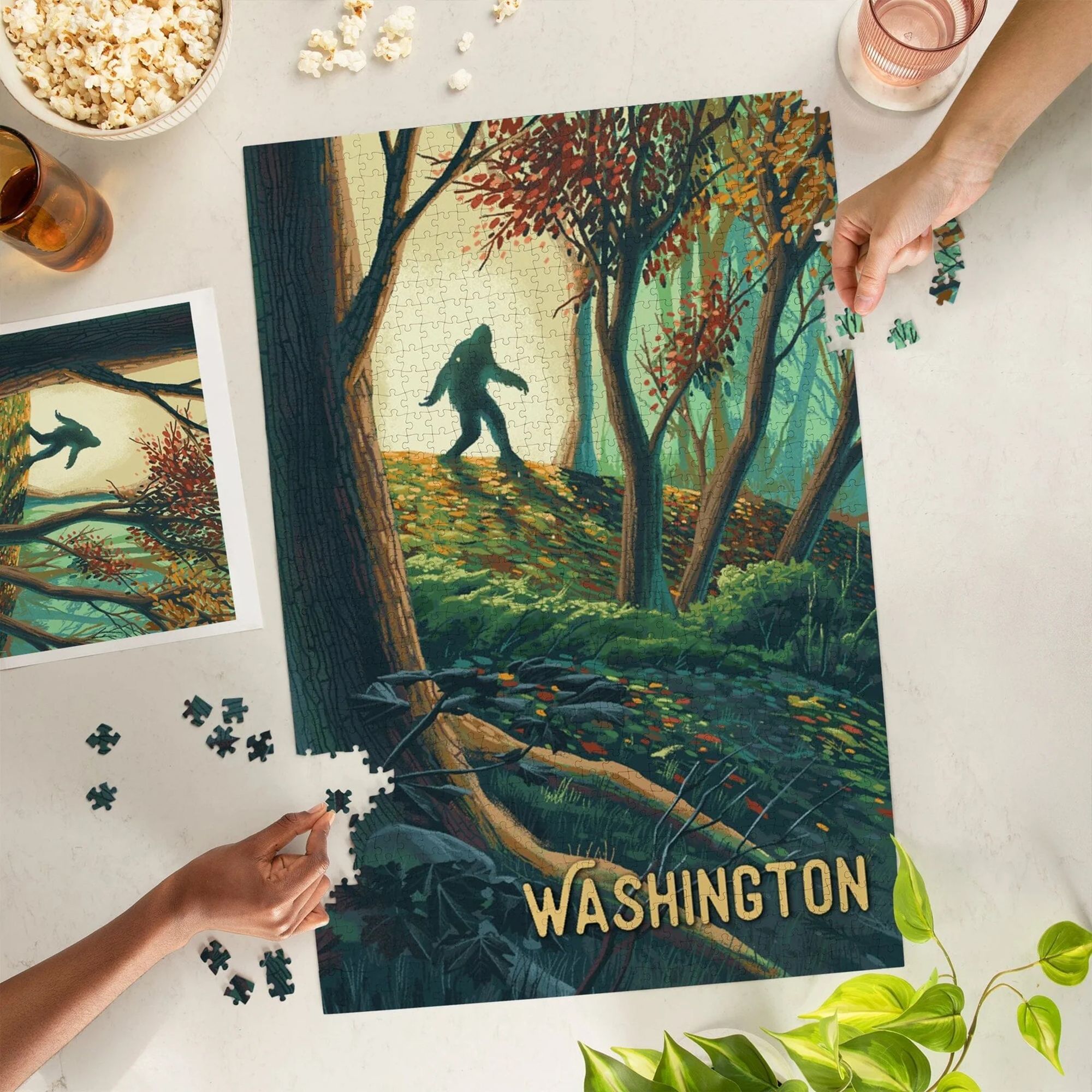 Lantern Press Bigfoot Wanderer 1,000 Piece Puzzle product image