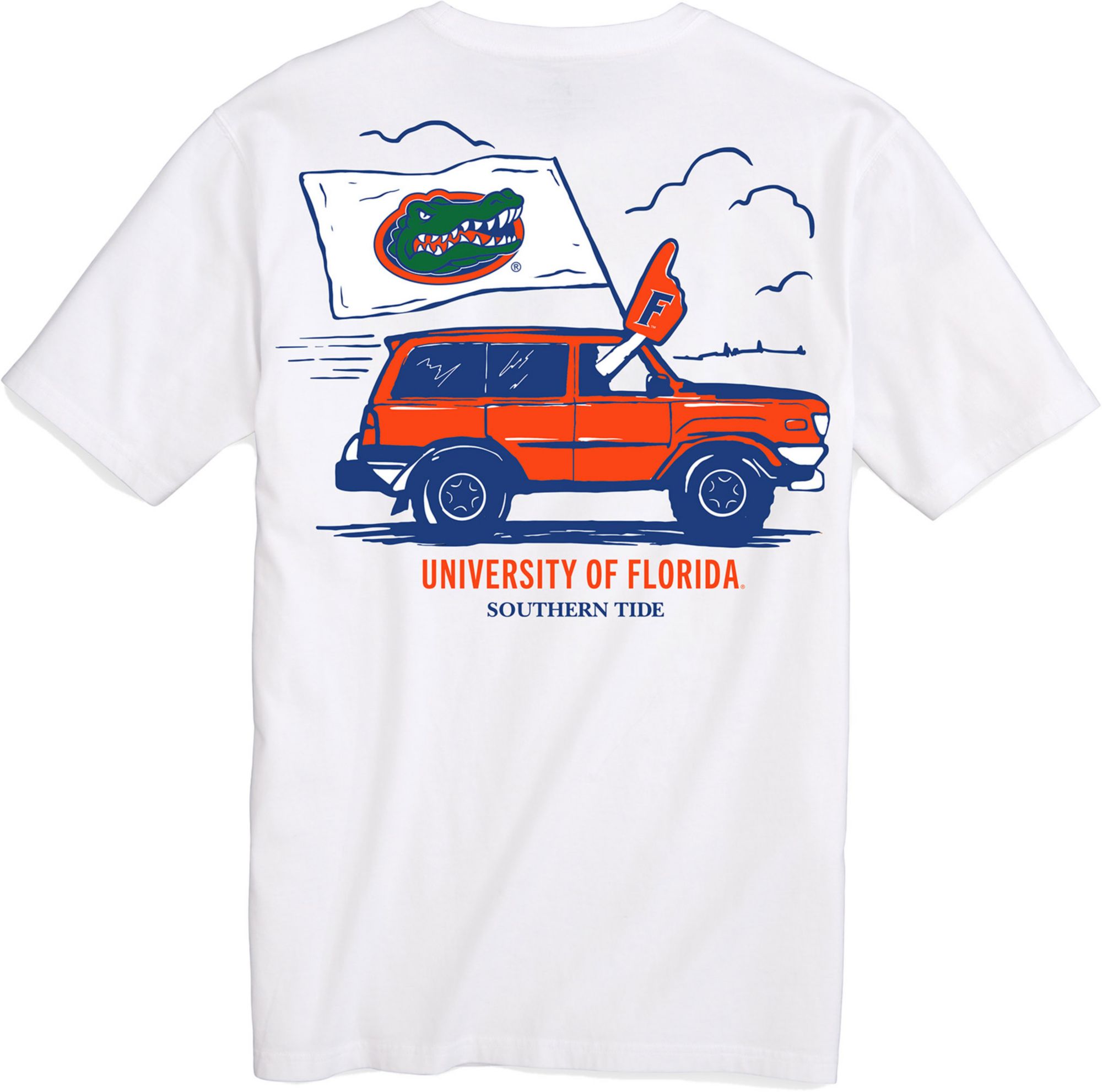Southern Tide Men's Florida Gators White Foam Finger Short Sleeve T-Shirt product image