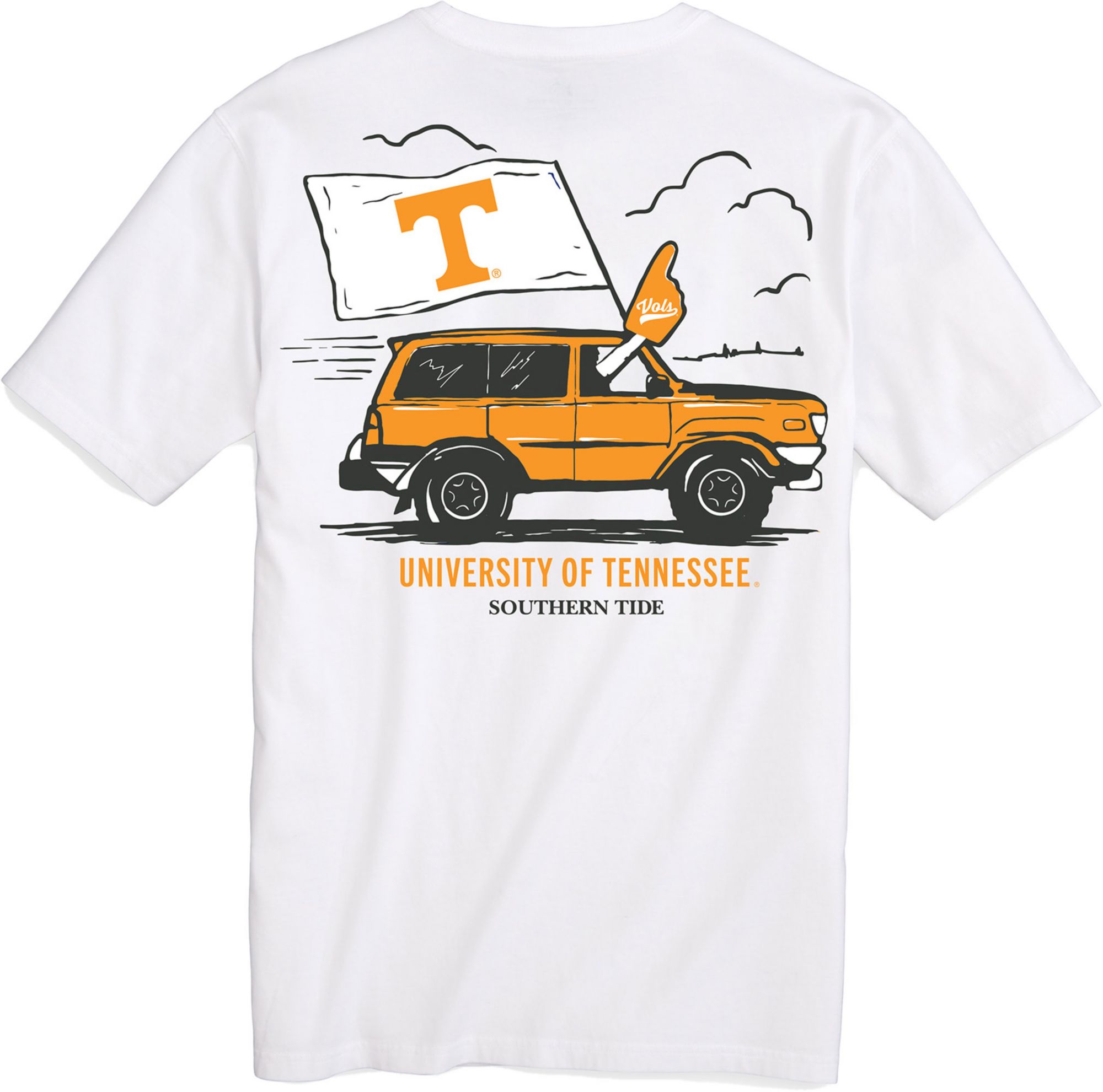 Southern Tide Men's Tennessee Volunteers White Foam Finger Short Sleeve T-Shirt product image