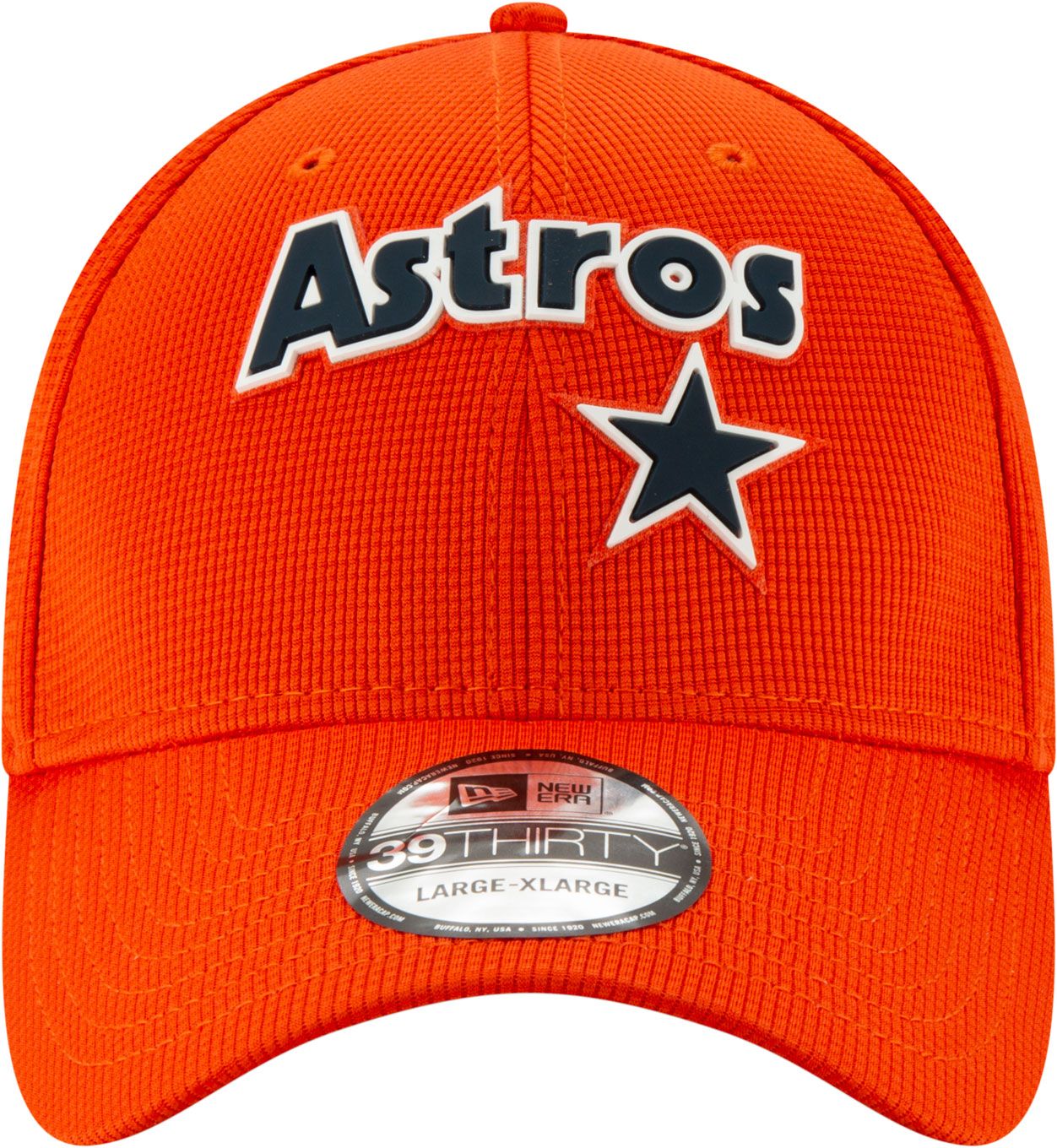 New Era Men's Houston Astros Orange 39Thirty Clubhouse Stretch Fit Hat product image