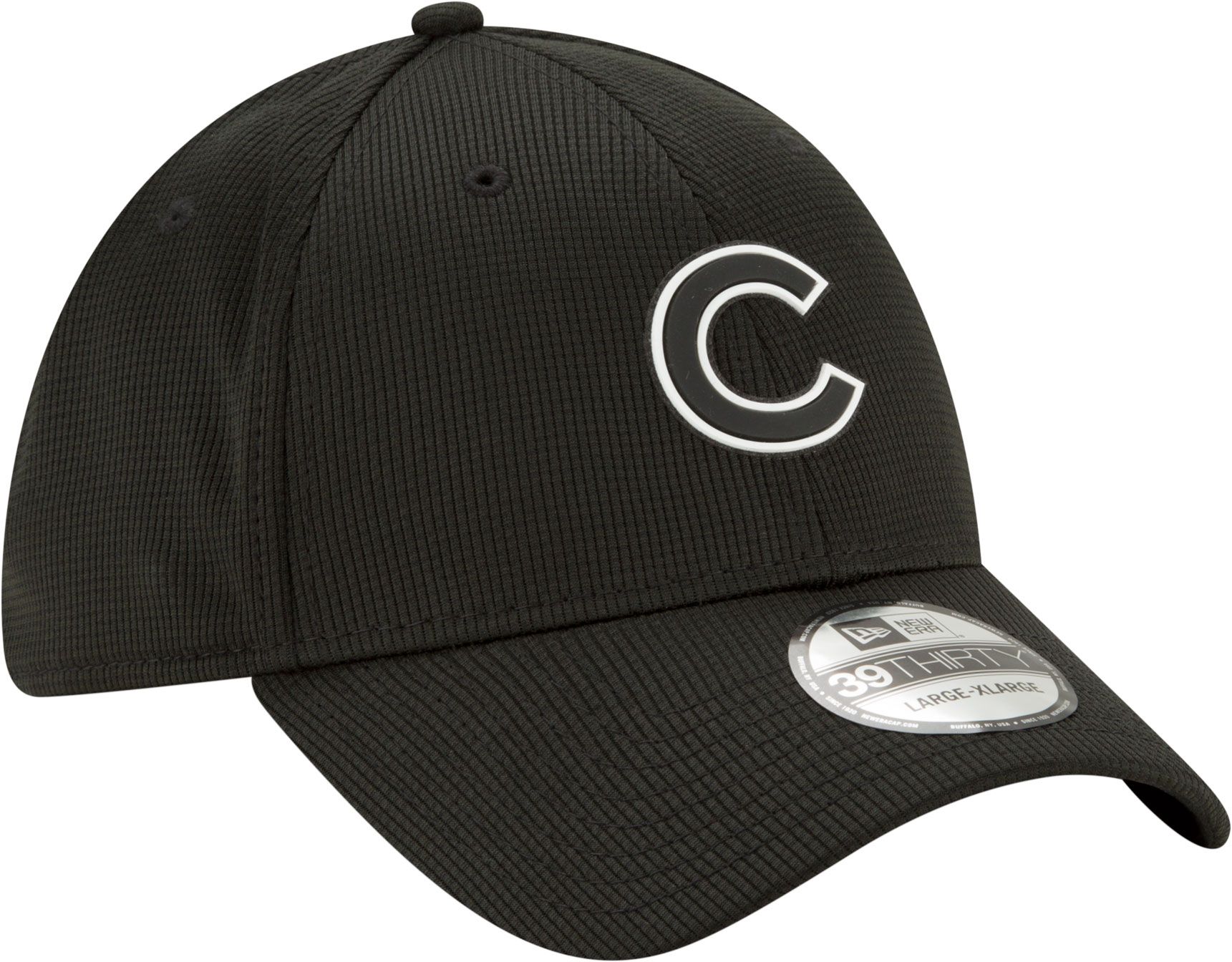 New Era Men's Chicago Cubs Black 39Thirty Clubhouse Stretch Fit Hat product image