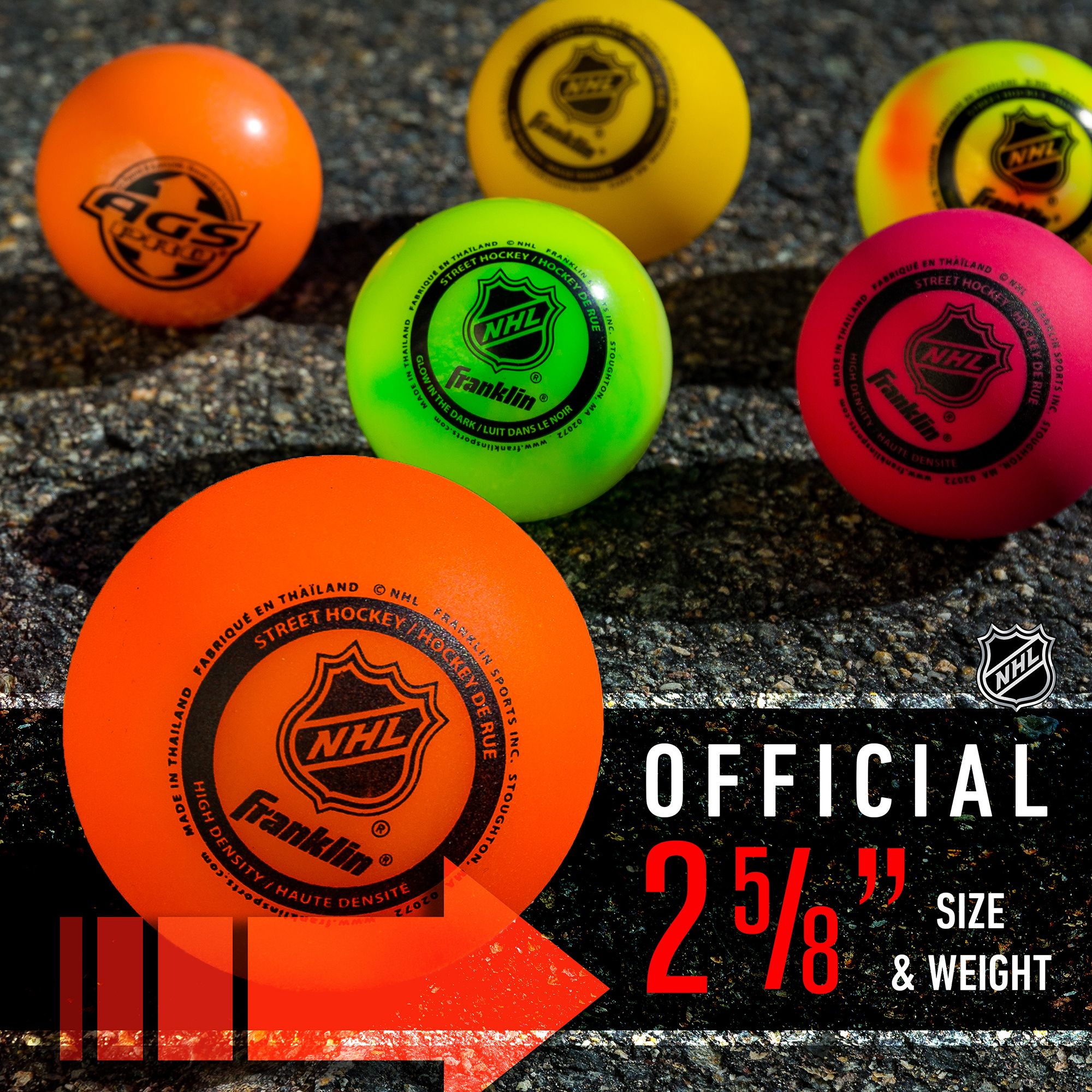Franklin NHL Hi Density Street Hockey Balls – 3 Pack product image