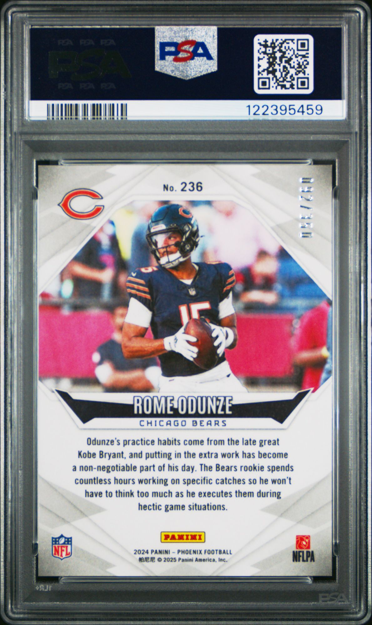 2024 Panini Phoenix 236 Rome Odunze Fireburst PSA 10 product image