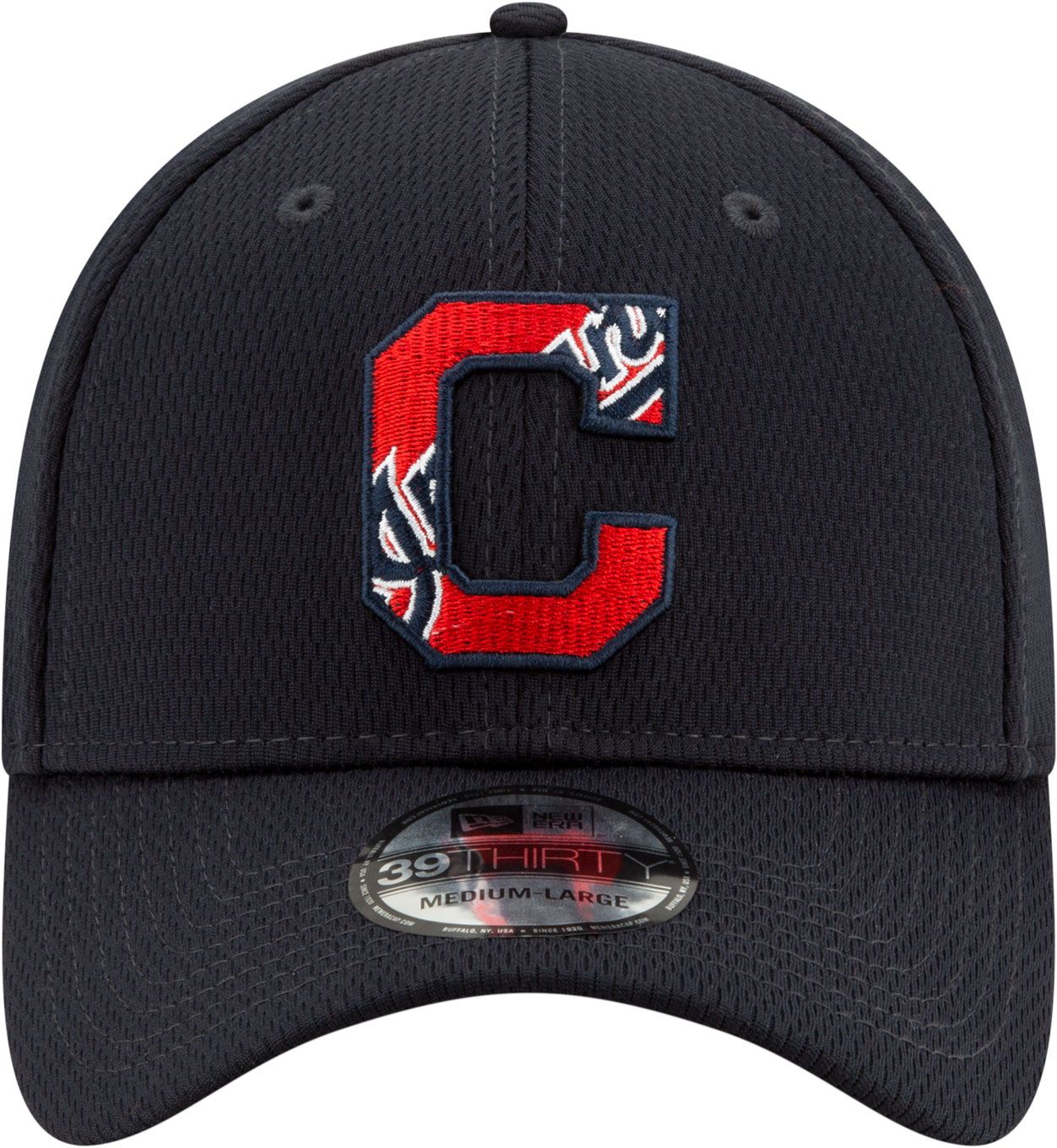 New Era Men's Cleveland Indians 39Thirty Navy Batting Practice Stretch Fit Hat product image