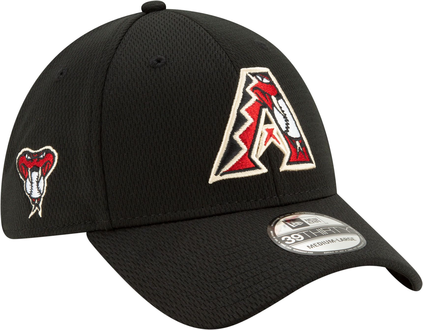 New Era Men's Arizona Diamondbacks 39Thirty Black Batting Practice Stretch Fit Hat product image