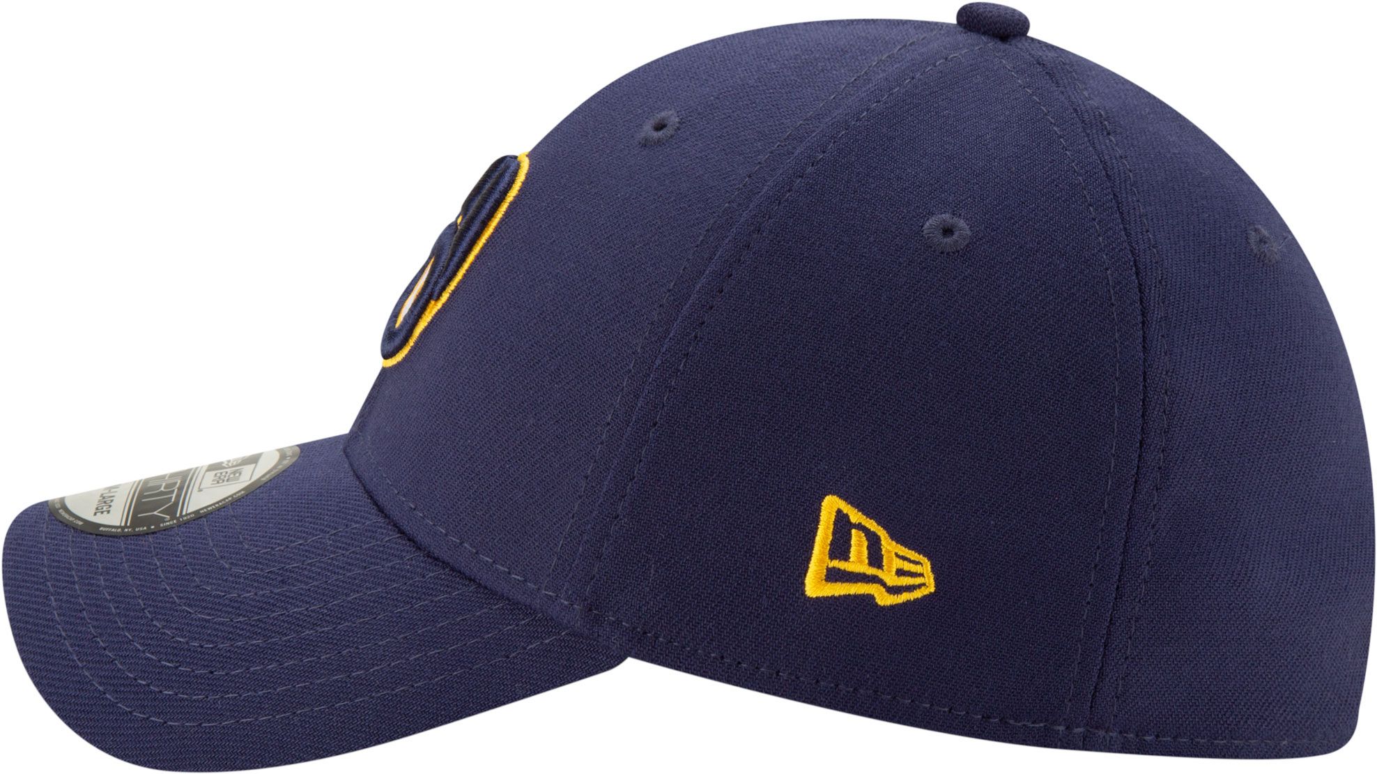 New Era Men's Milwaukee Brewers Navy 39Thirty Stretch Fit Hat product image