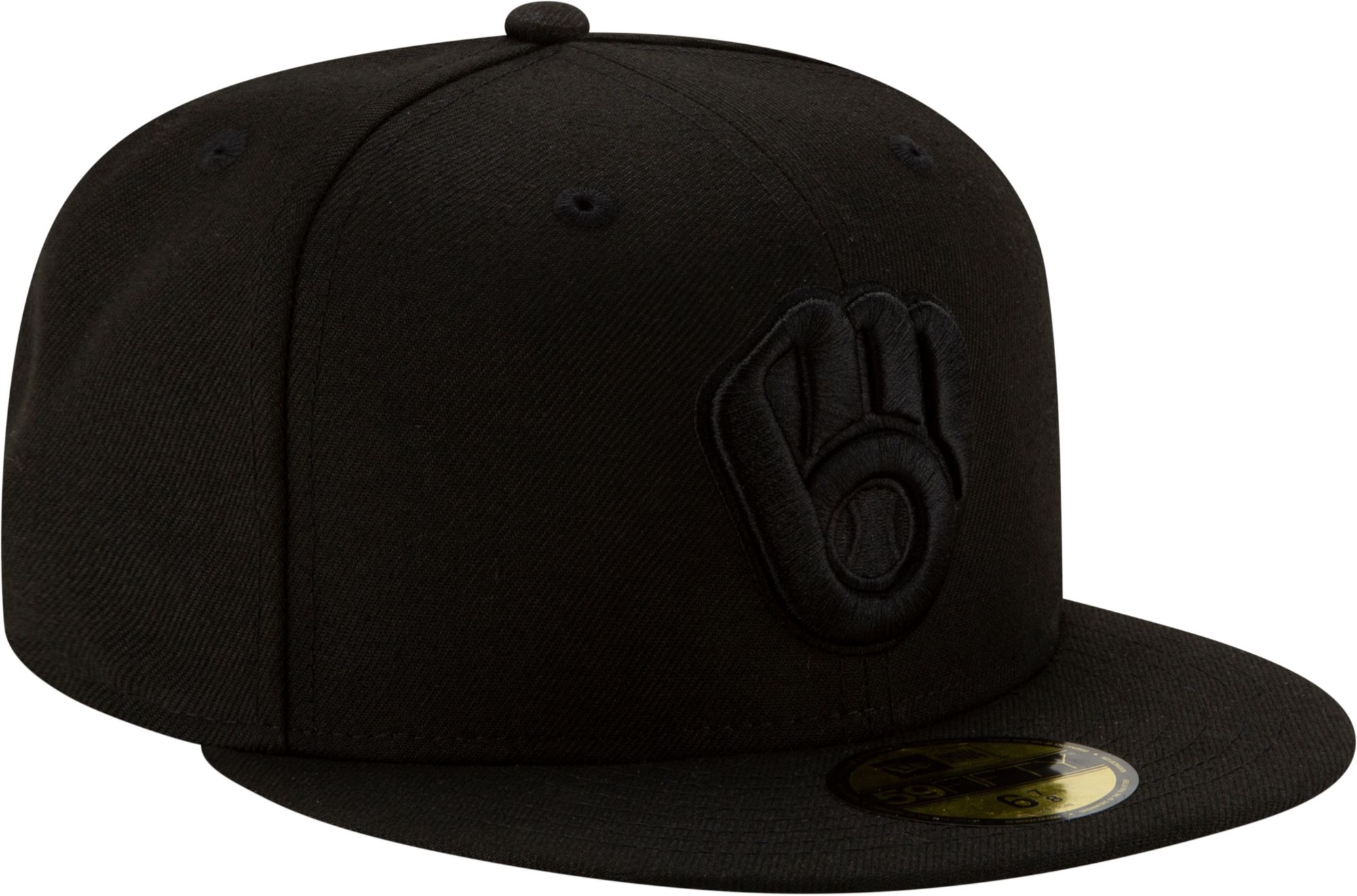 New Era Adult Milwaukee Brewers Black Basic 59Fifty Fitted Hat product image