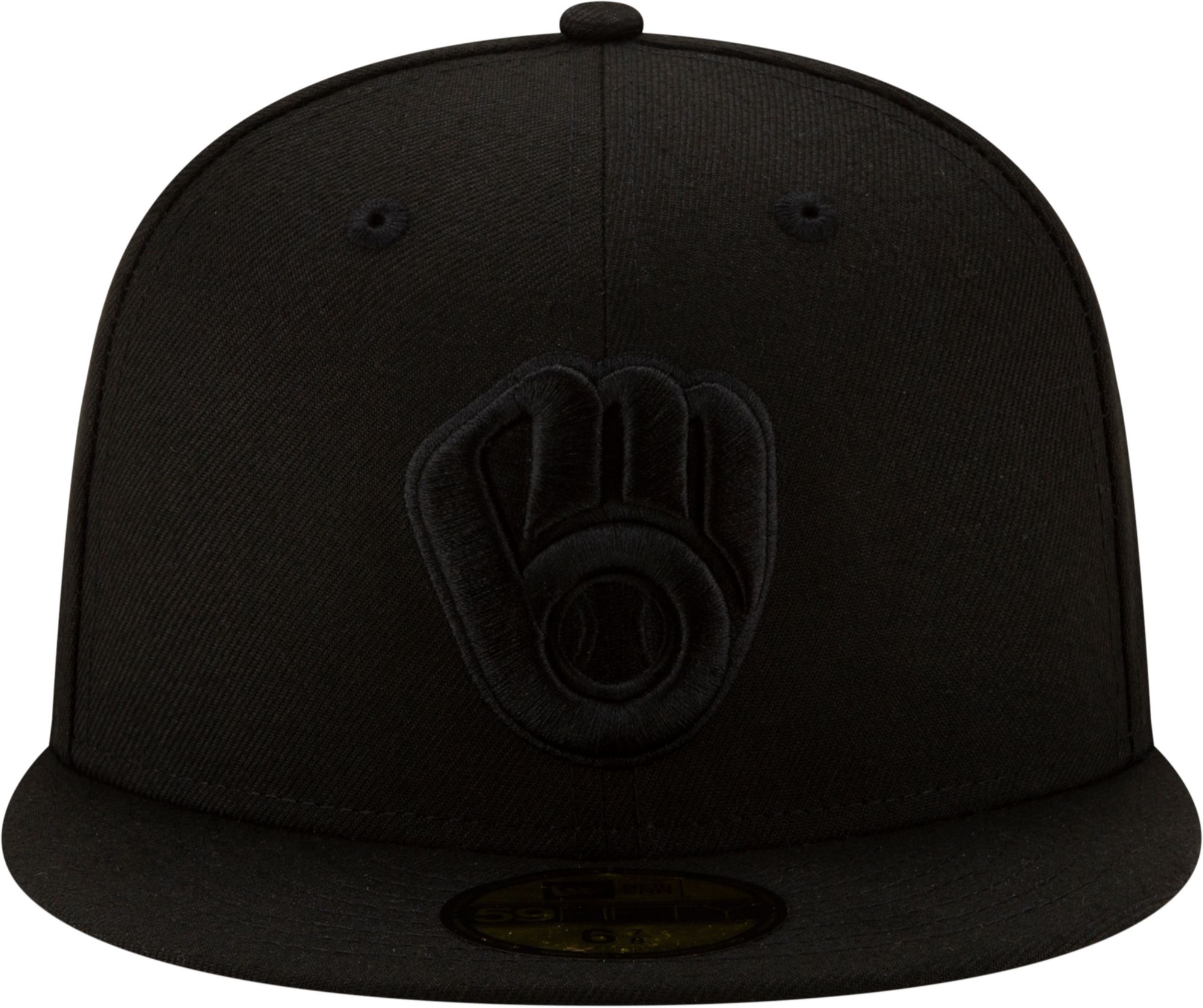 New Era Adult Milwaukee Brewers Black Basic 59Fifty Fitted Hat product image