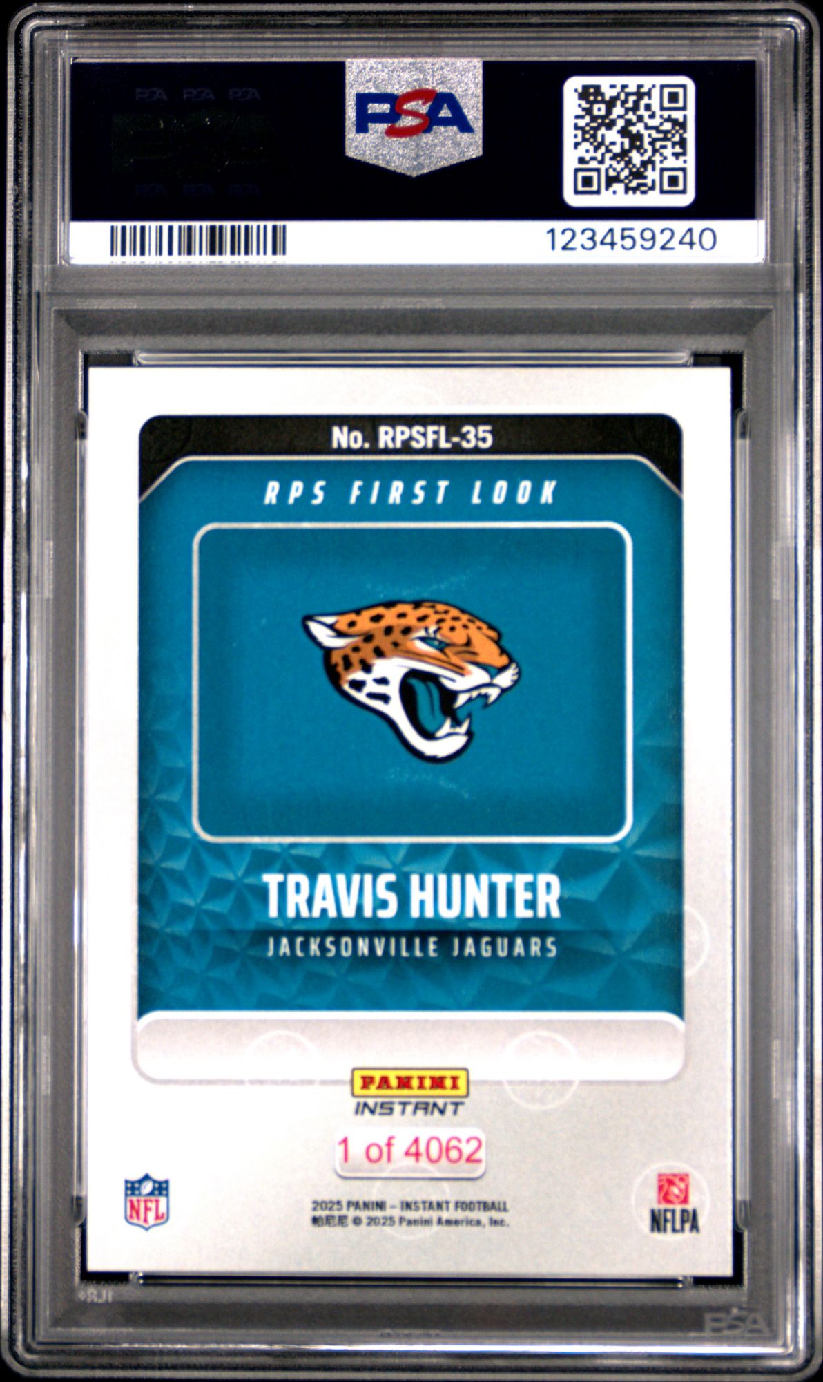 2025 Panini Instant NFL RPS First Look RPSFL35 Travis Hunter PSA 10 product image
