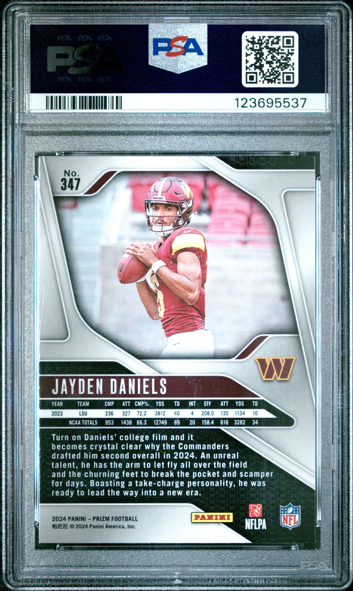 2024 Panini Prizm 347 Jayden Daniels PSA 10 product image