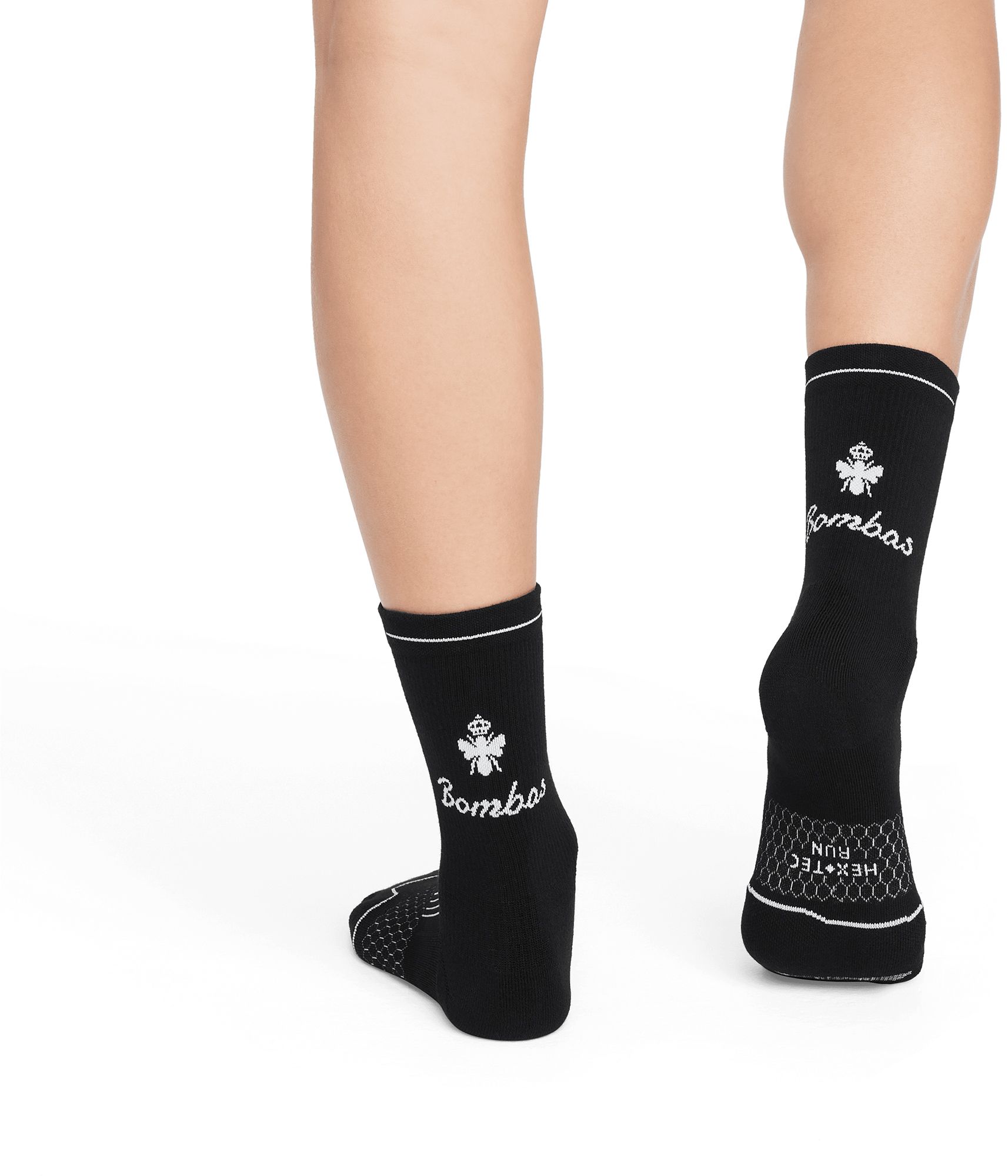 Bombas Adult Script Logo Run Half Calf Socks product image