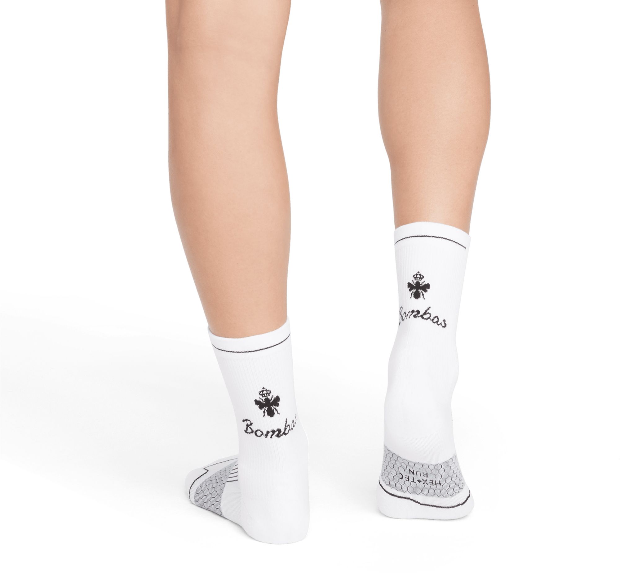 Bombas Adult Script Logo Run Half Calf Socks product image