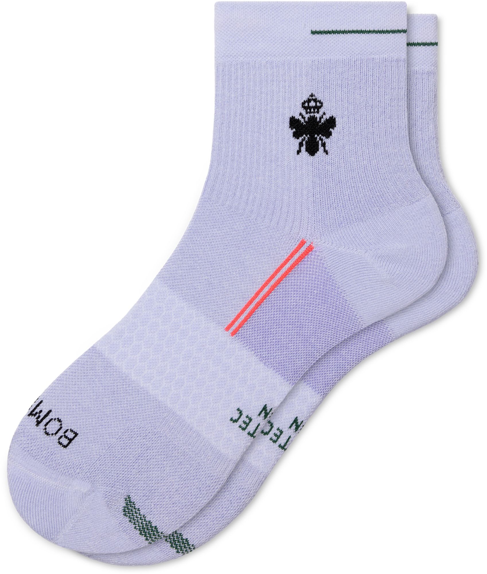 Bombas Solid Colorblock Stripe Runninng Quarter Socks product image