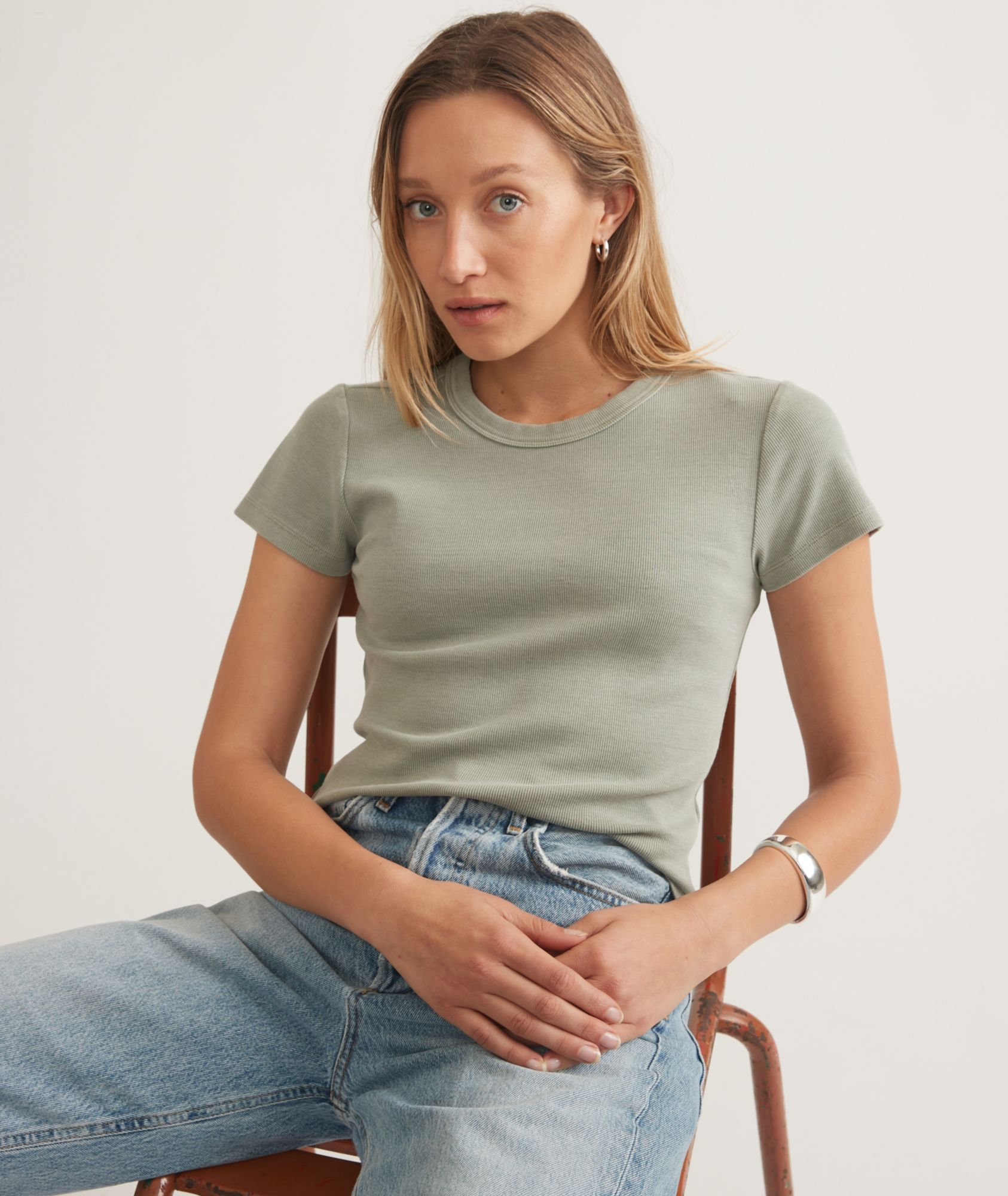 Marine Layer Women's Lexi Rib Sun-In Crew Tee product image