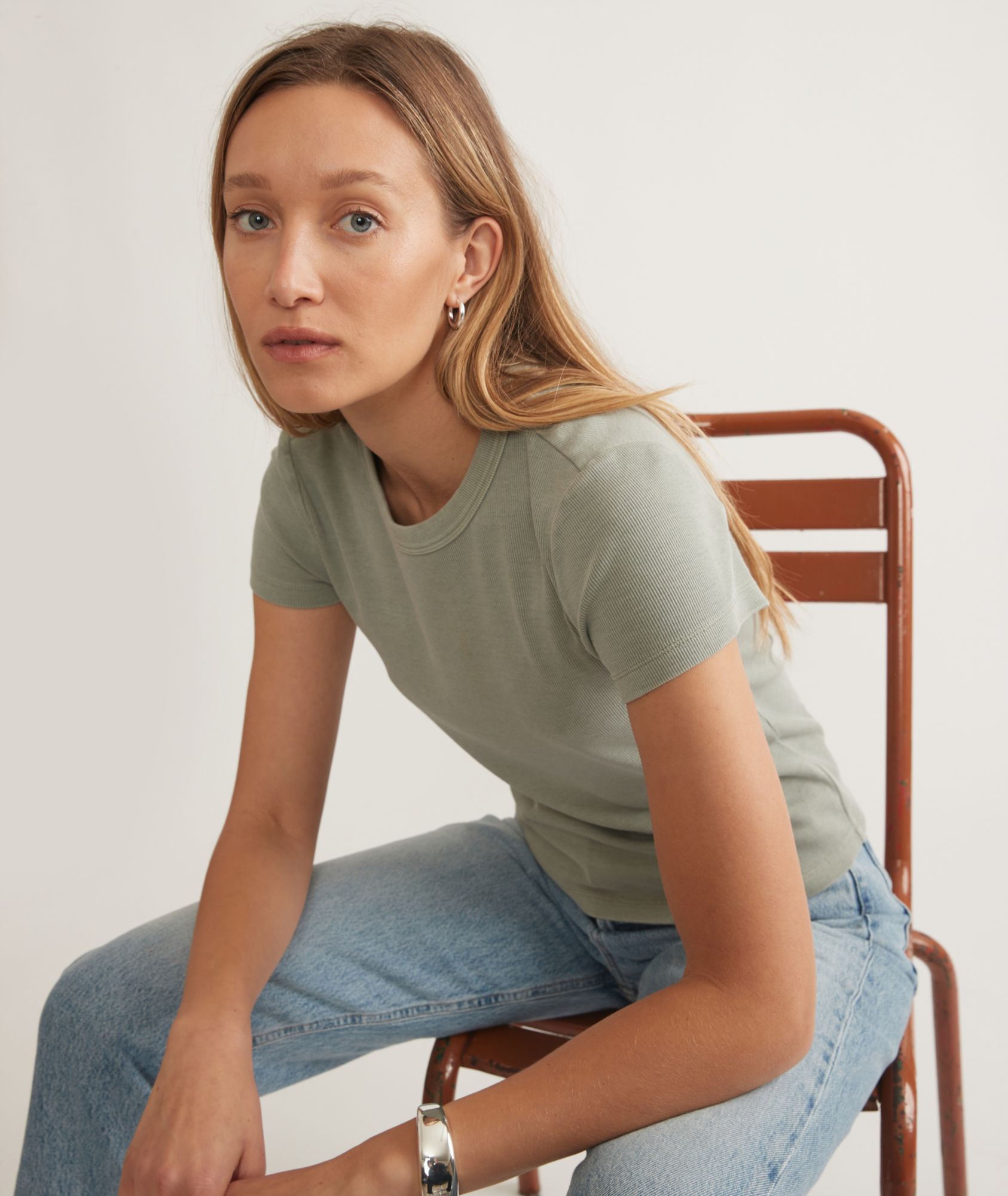 Marine Layer Women's Lexi Rib Sun-In Crew Tee product image