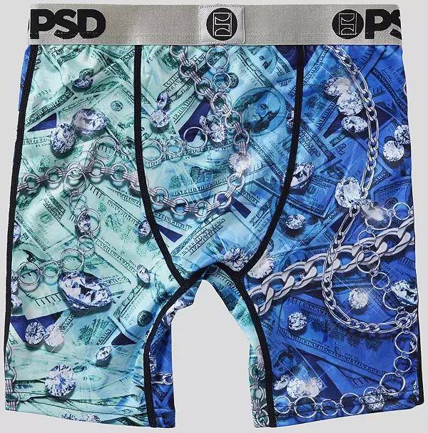PSD Underwear Boys' Icy Boxer Briefs, Large