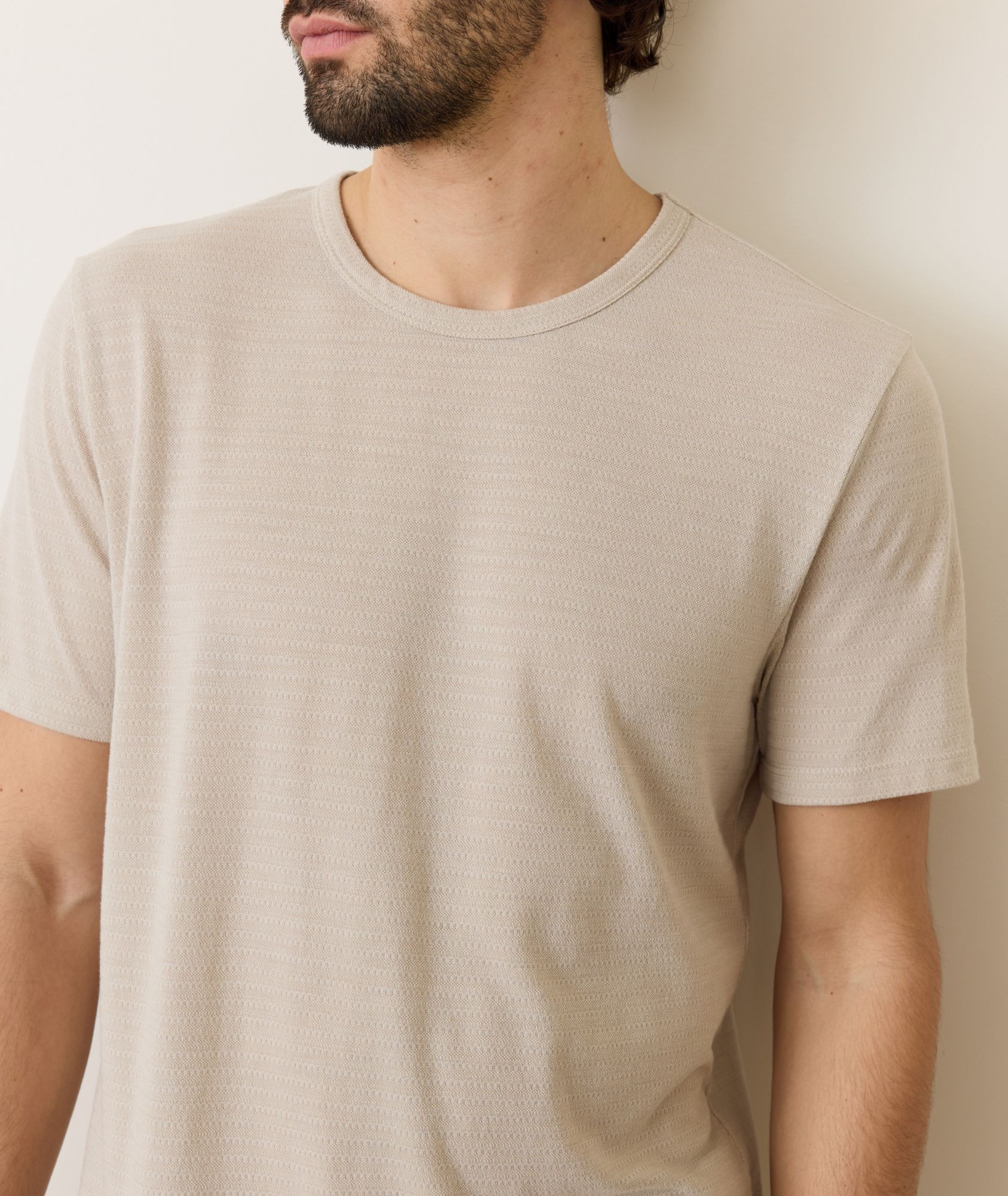 Marine Layer Mens' M Signature Crew Stripe Short Sleeve T-Shirt product image