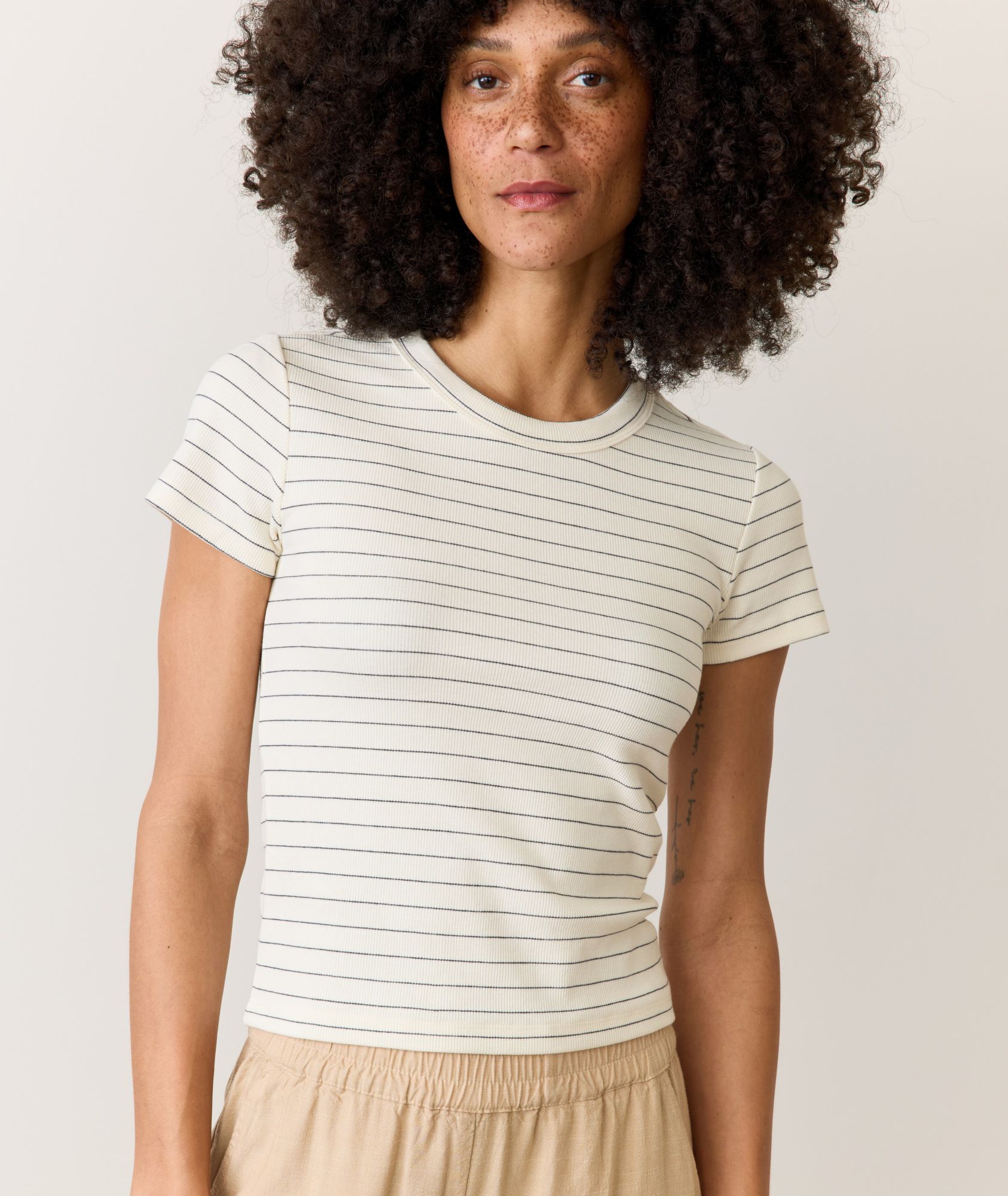 Marine Layer Women's Lexi Rib Sun-In Crew Tee product image